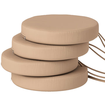 Outsunny 15 in Round Patio Chair Cushions Set of 4, Khaki