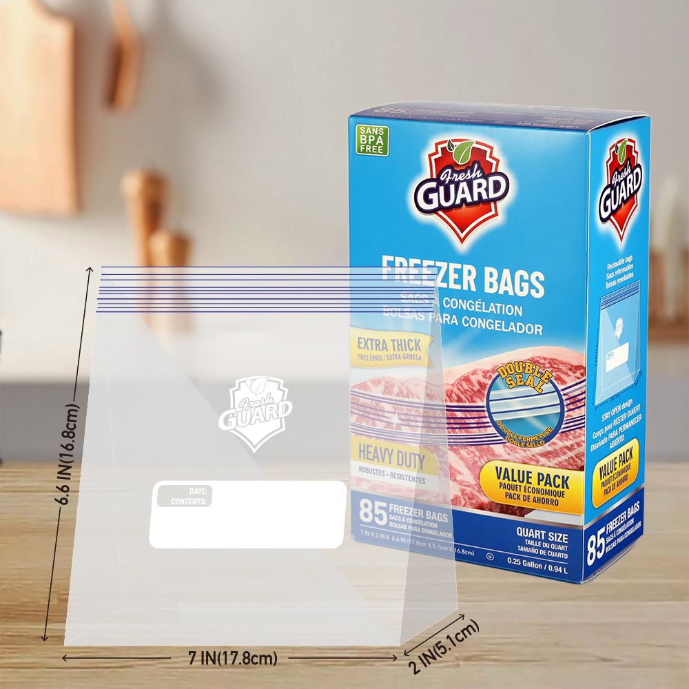 85-Count Heavy-Duty Quart Freezer Storage Bags - product view 14
