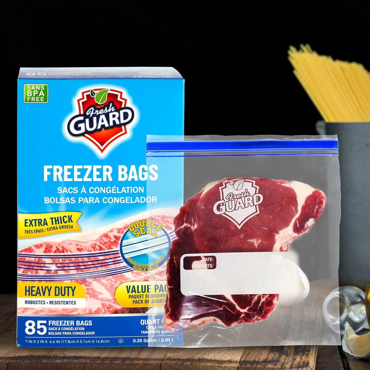 85-Count Heavy-Duty Quart Freezer Storage Bags - product view 6