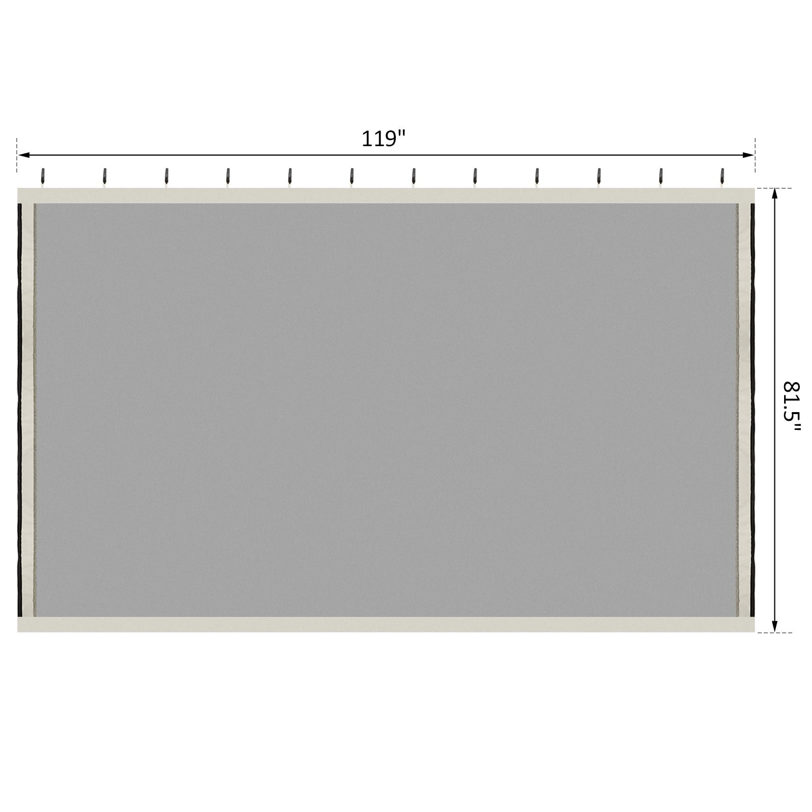 Outsunny 10 x 10 ft Gazebo with Netting and Zippered Canopy