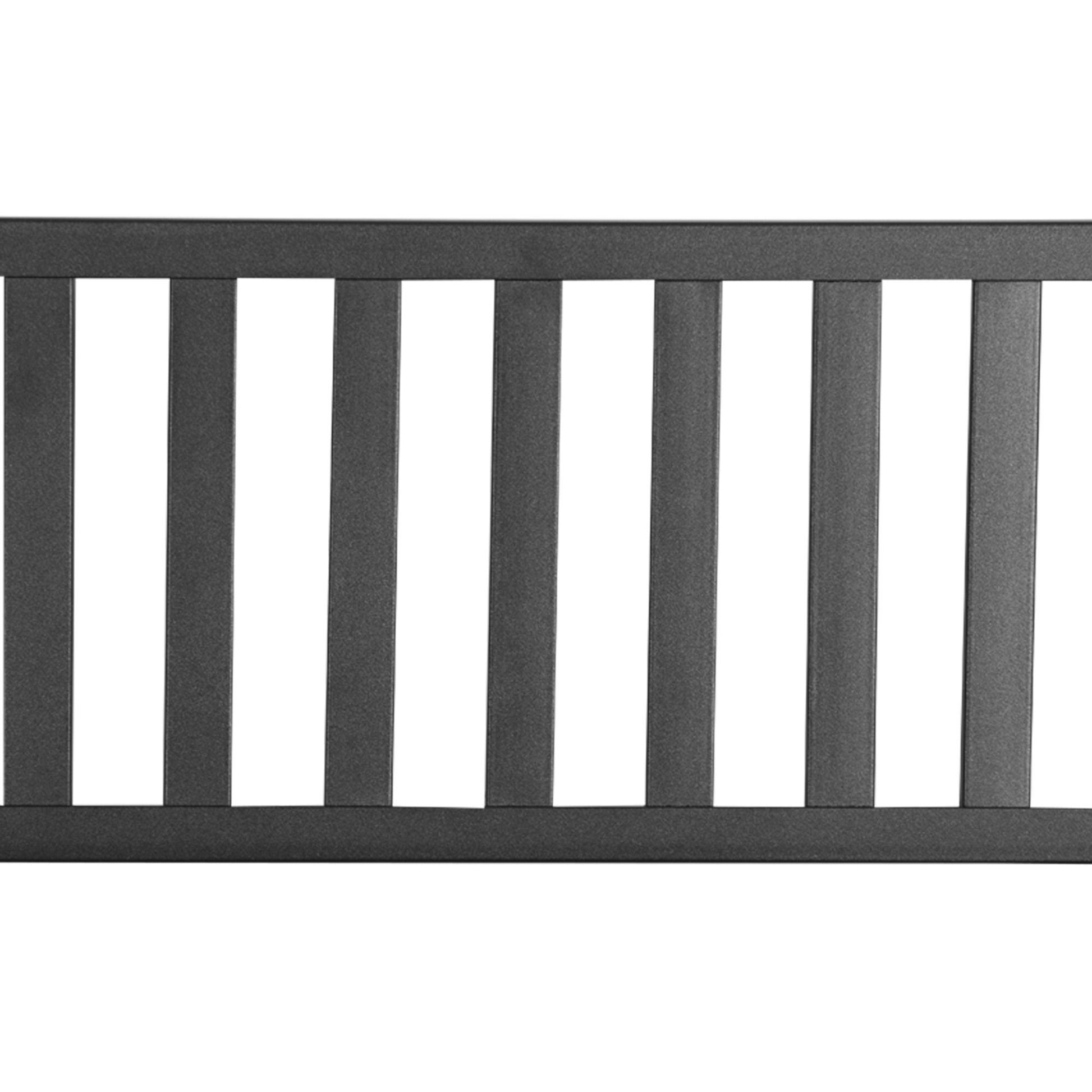 Outsunny 2-Person Metal Patio Bench with Slatted Seat, Black