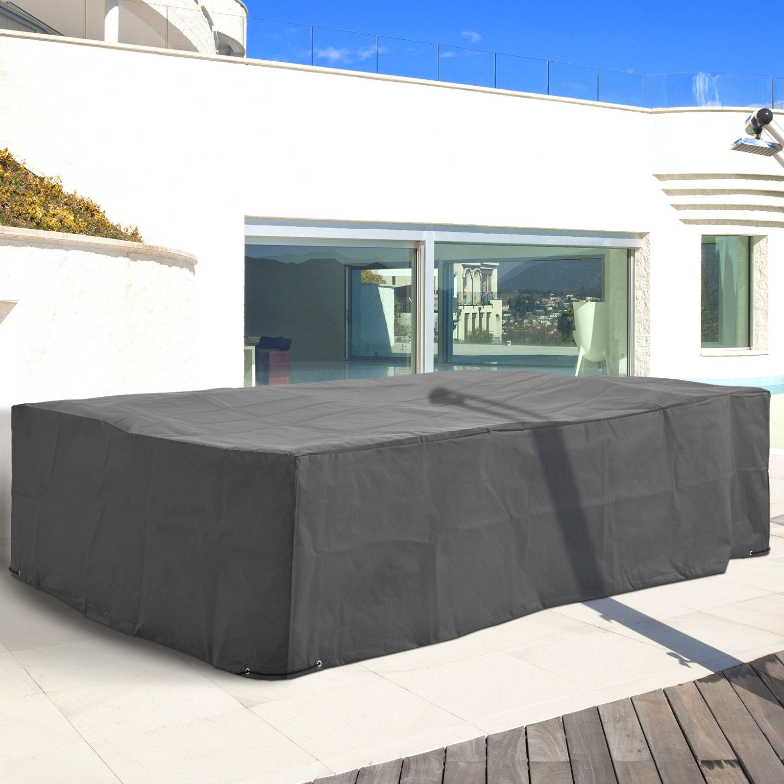 Outsunny 97 x 65 x 26 in Outdoor Sectional Furniture Cover, Gray