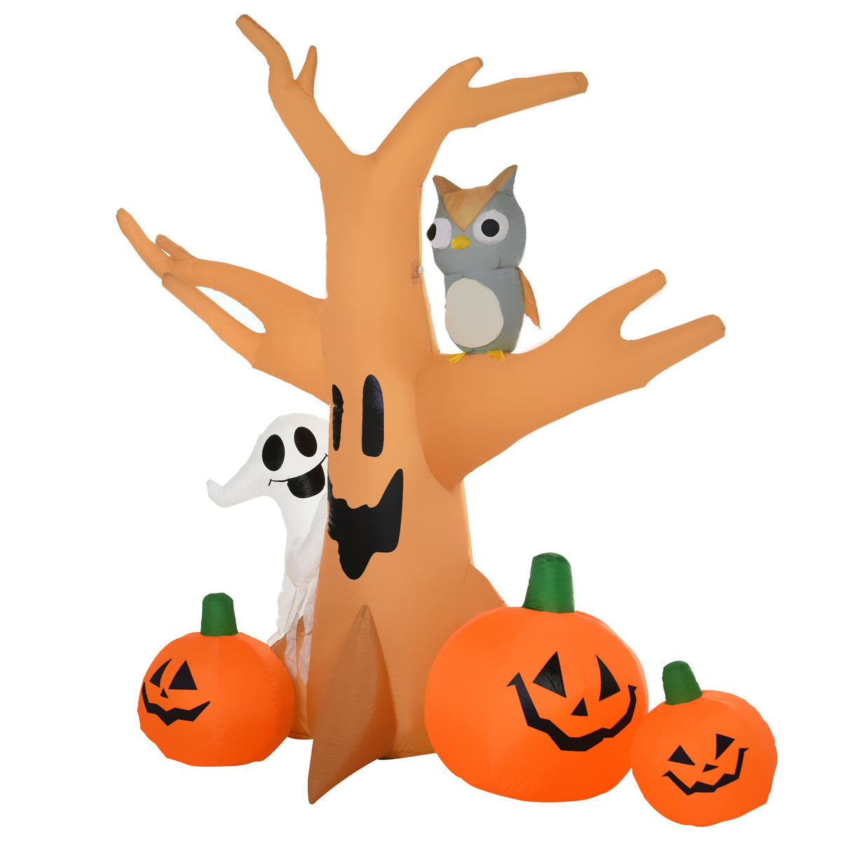 7.5' Tall Outdoor Lighted Inflatable Halloween Decoration, Waterproof Haunted Tree with Owl, Ghost & Pumpkins for Garden, Lawn & Party Décor - product view 11