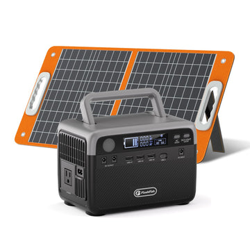 Flashfish 300W Power Station + 60W Solar Panel 230.4Wh LiFePO4 (Peak 600W) Solar generator AC Outlets Portable Power Station,Power Bank, Battery