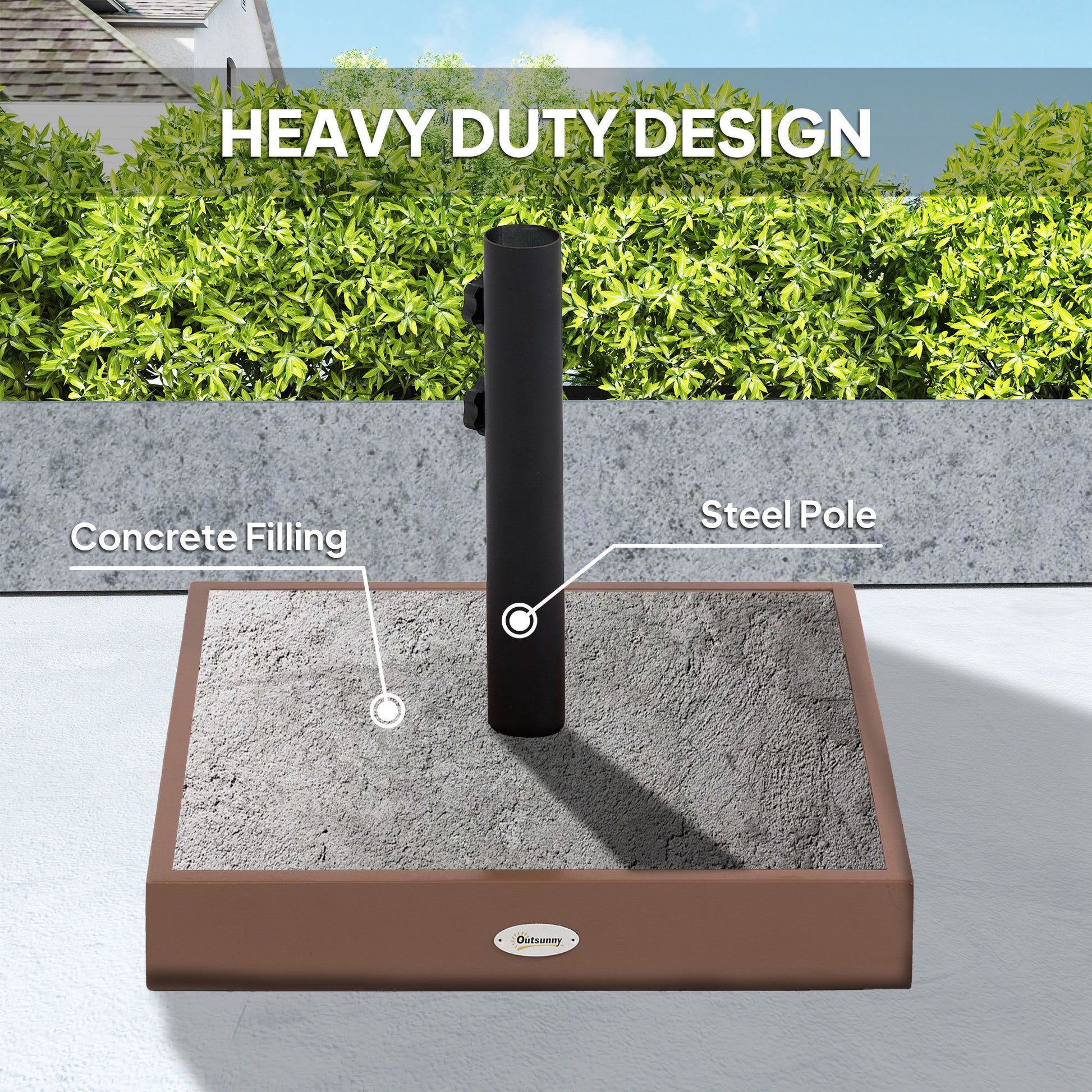 Outsunny 42 lb Concrete Square Patio Umbrella Base