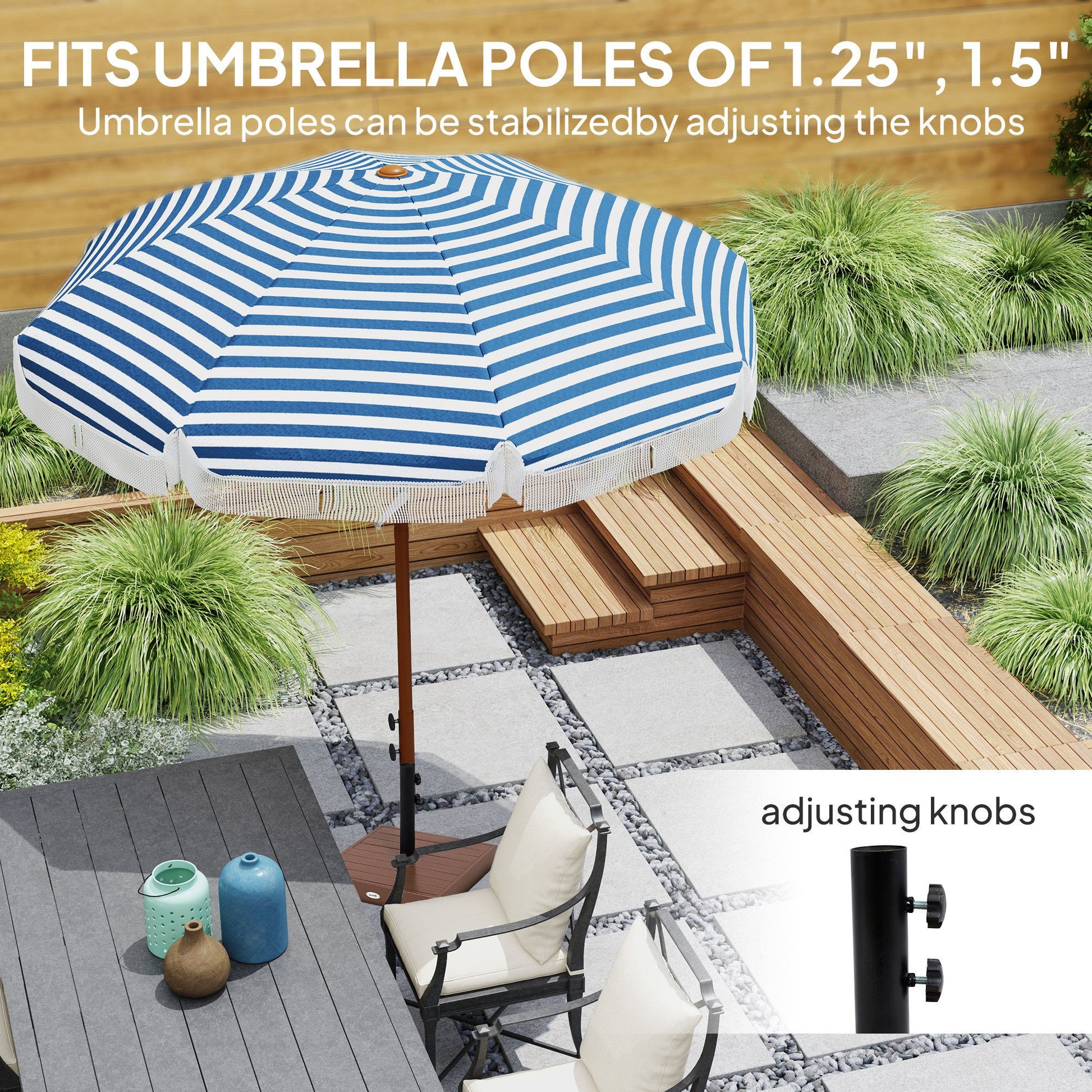 Outsunny 42 lb Concrete Square Patio Umbrella Base
