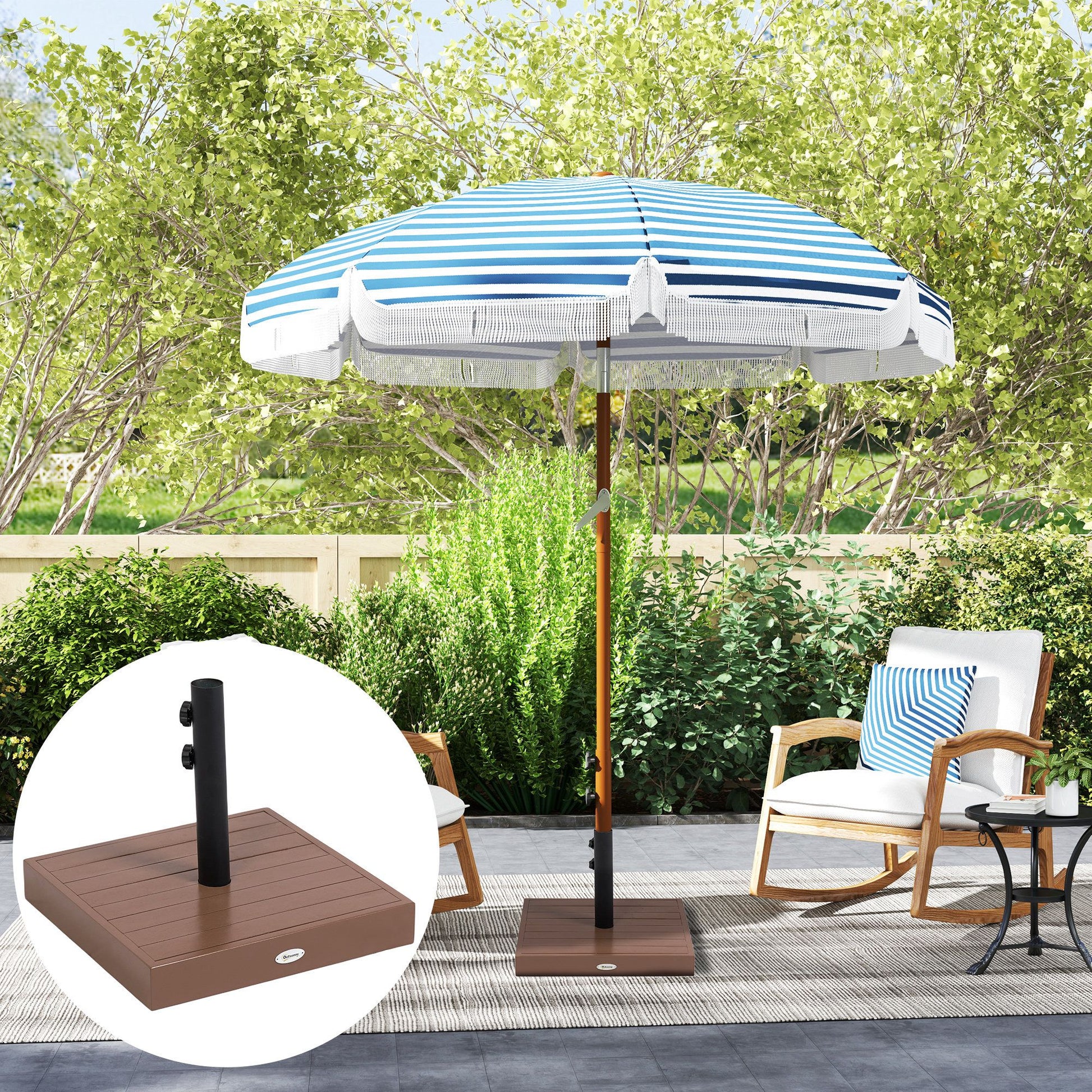 Outsunny 42 lb Concrete Square Patio Umbrella Base