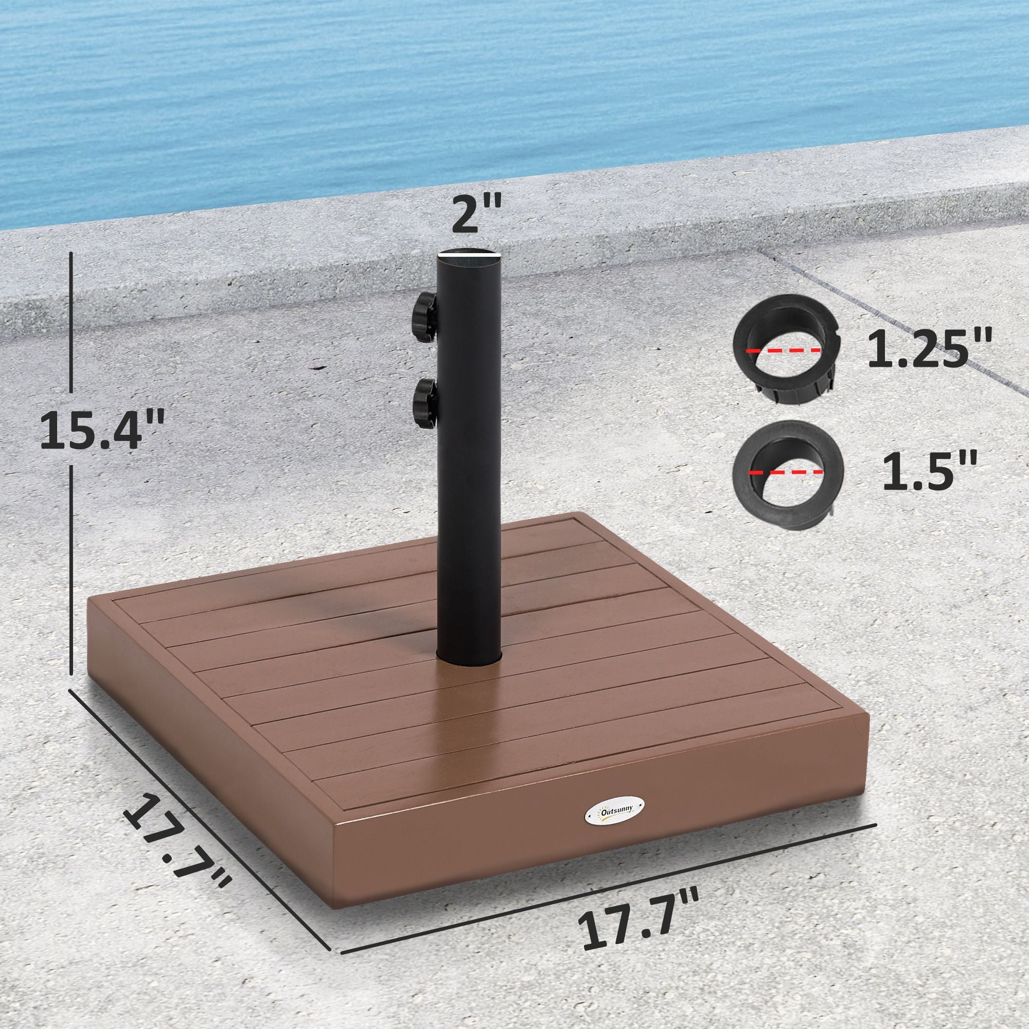 Outsunny 42 lb Concrete Square Patio Umbrella Base
