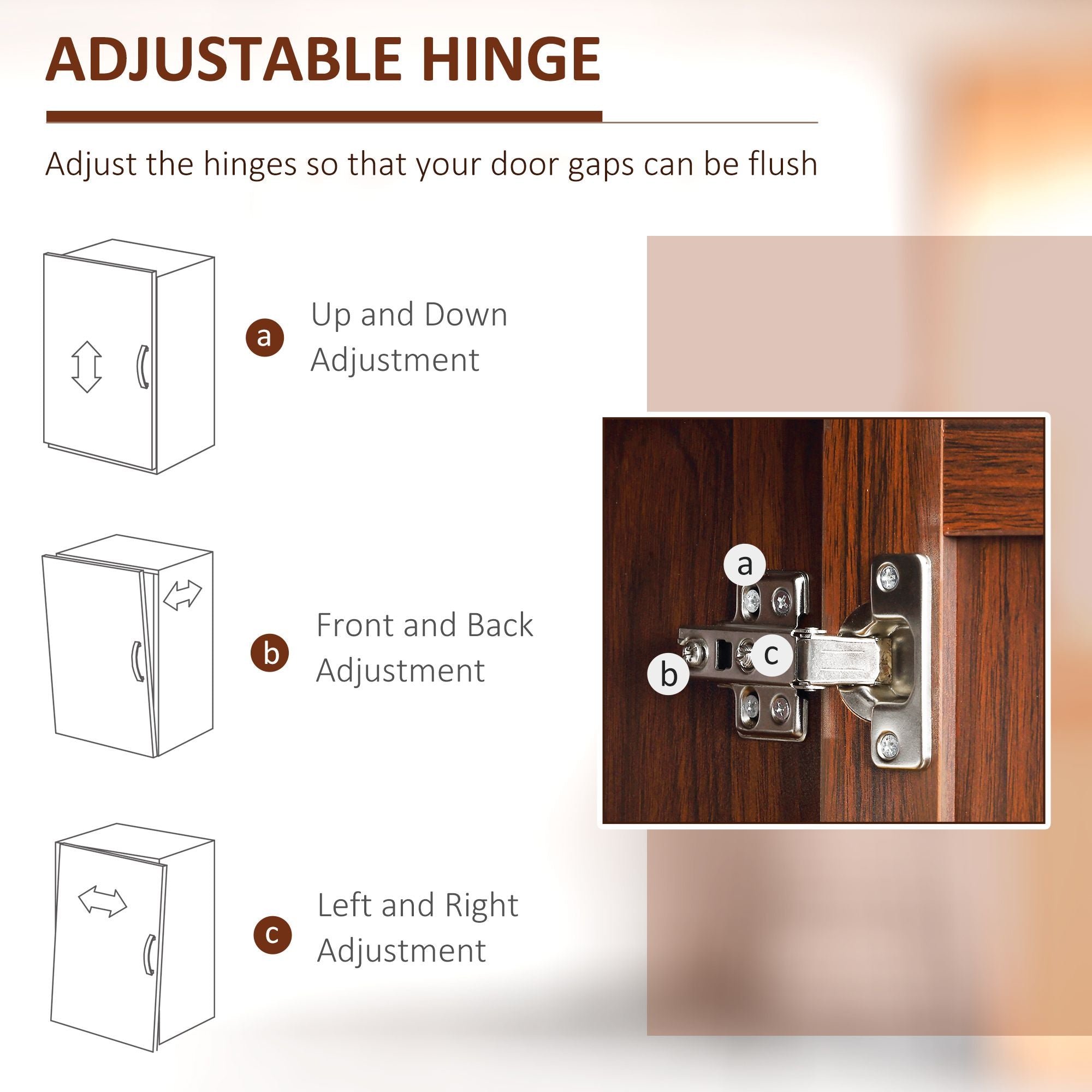 HOMCOM 63 in 2-Door Kitchen Pantry Cabinet with Adjustable Shelves, Brown
