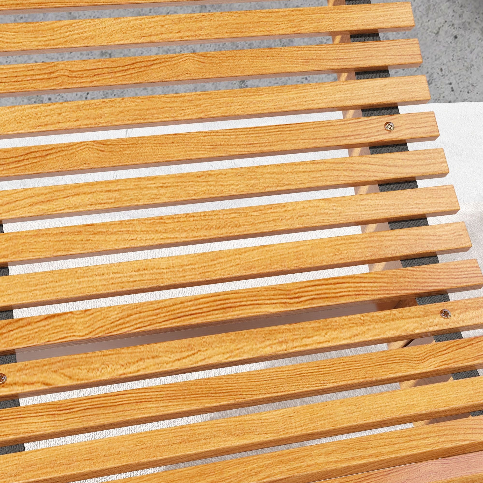 Outsunny Wooden Outdoor Rocking Chair, Teak