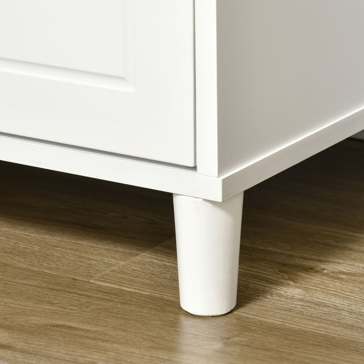White Hall Tree with Storage Bench Entryway Coat Rack Accent Furniture with Shelves Cabinet Drawers for Hallway - product view 9