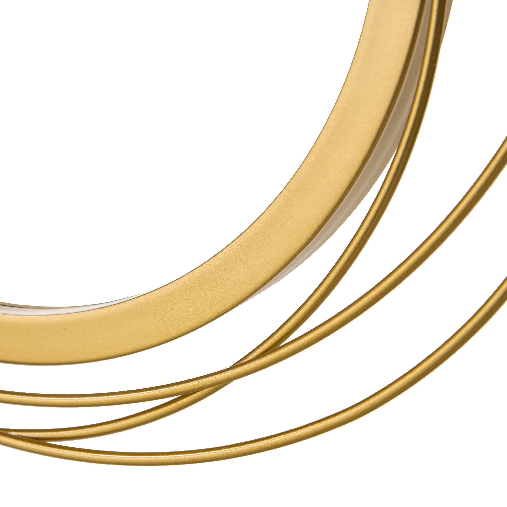 HOMCOM Decorative Metal Wall Mirror Art for Living Room, Gold