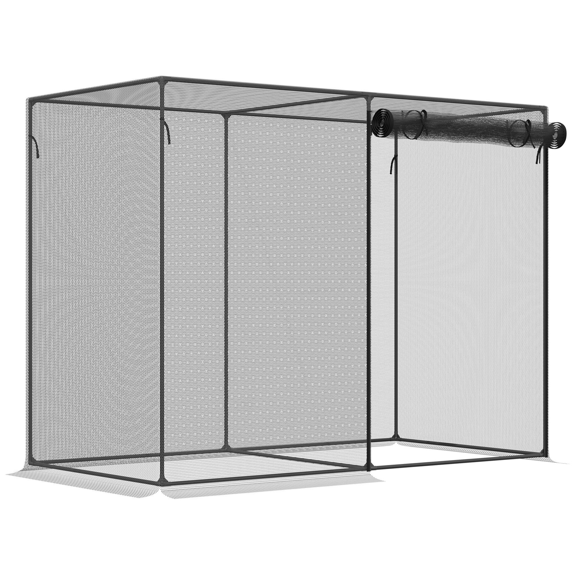 Outsunny 6 x 3 ft Plant Protection Crop Cage Tent with Zippered Doors