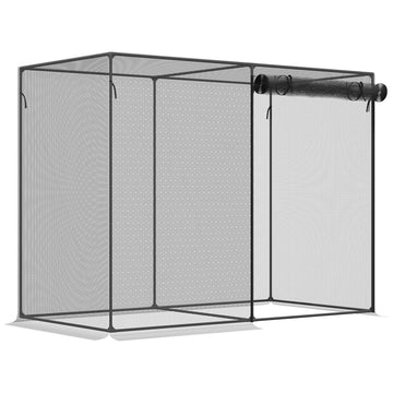 Outsunny 6 x 3 ft Plant Protection Crop Cage Tent with Zippered Doors