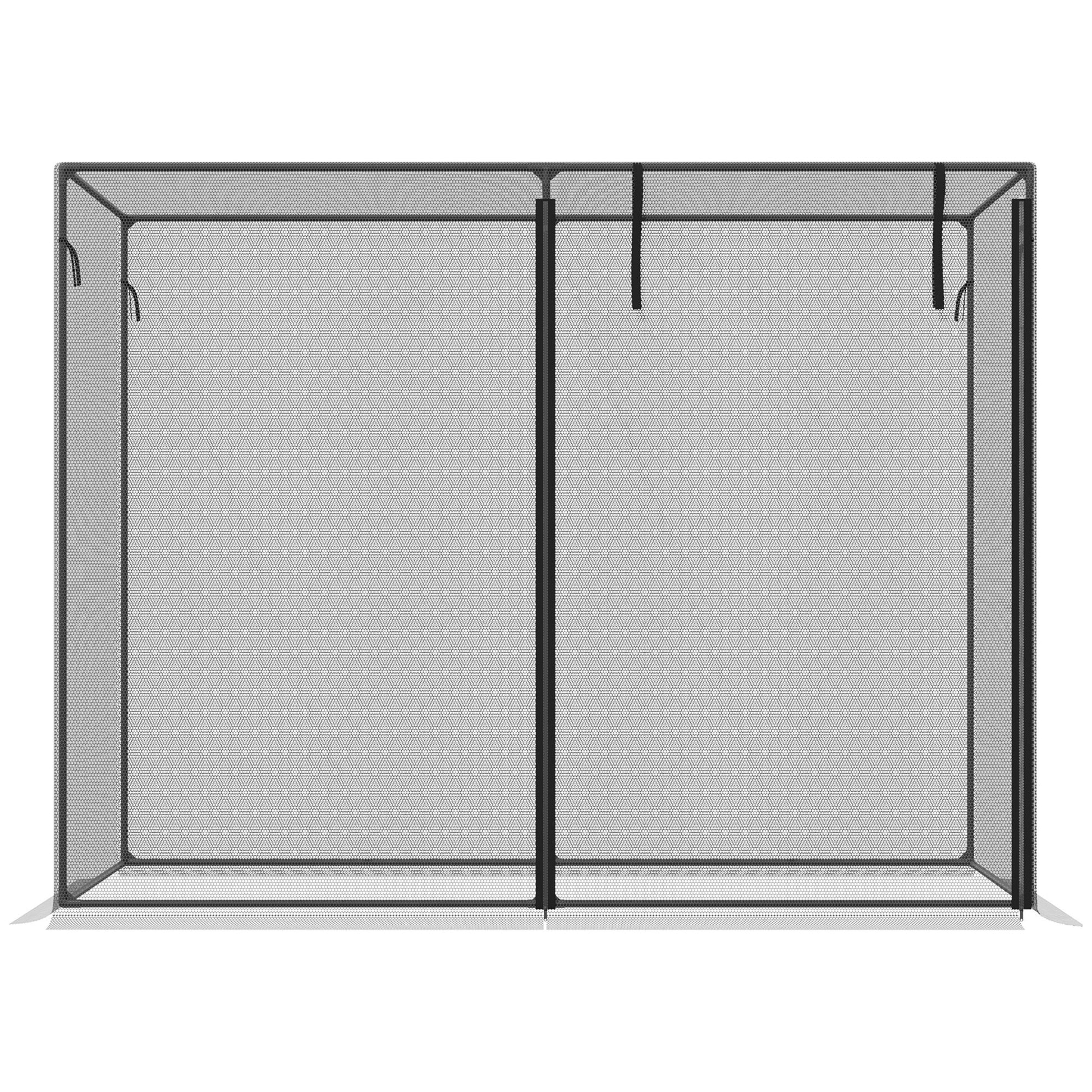 Outsunny 6 x 3 ft Plant Protection Crop Cage Tent with Zippered Doors