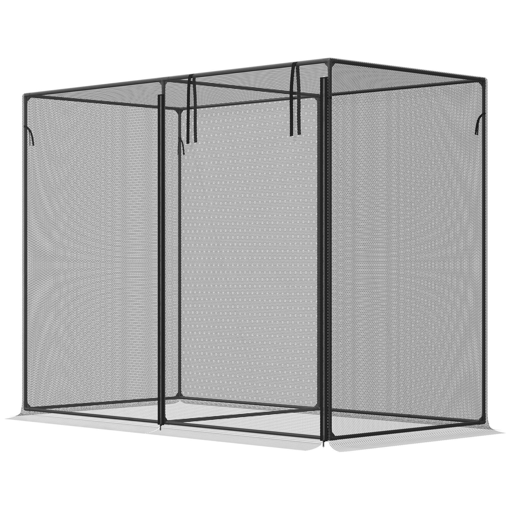 Outsunny 6 x 3 ft Plant Protection Crop Cage Tent with Zippered Doors
