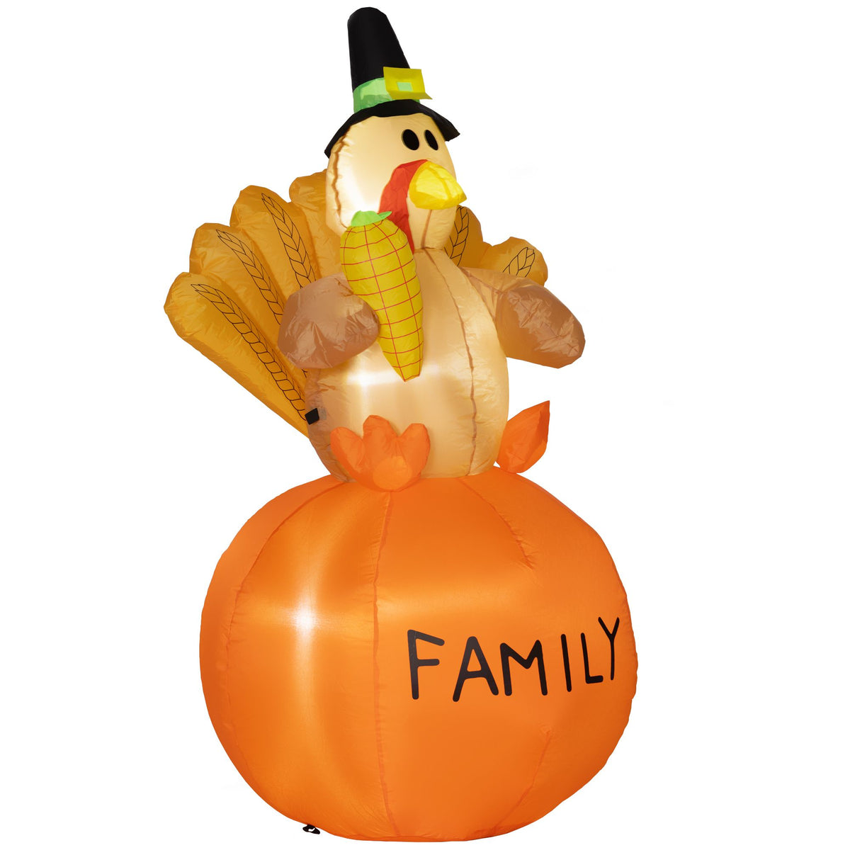 4.9ft Inflatable Thanksgiving Turkey, Blow Up LED Display for Garden Indoor Outdoor - product view 11