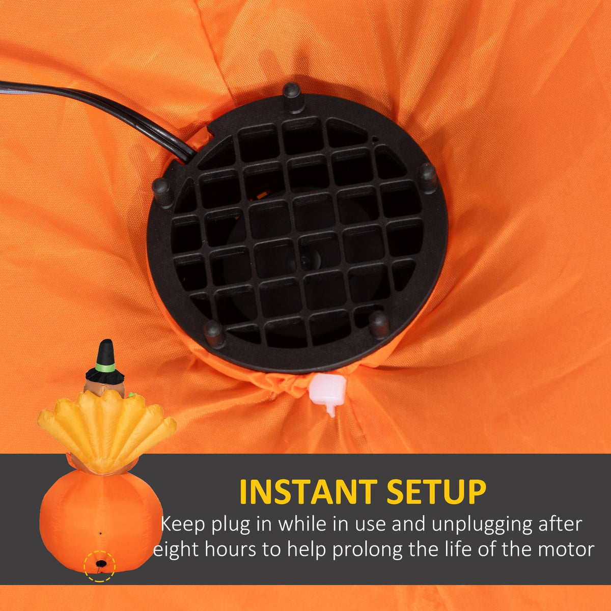 4.9ft Inflatable Thanksgiving Turkey, Blow Up LED Display for Garden Indoor Outdoor - product view 6
