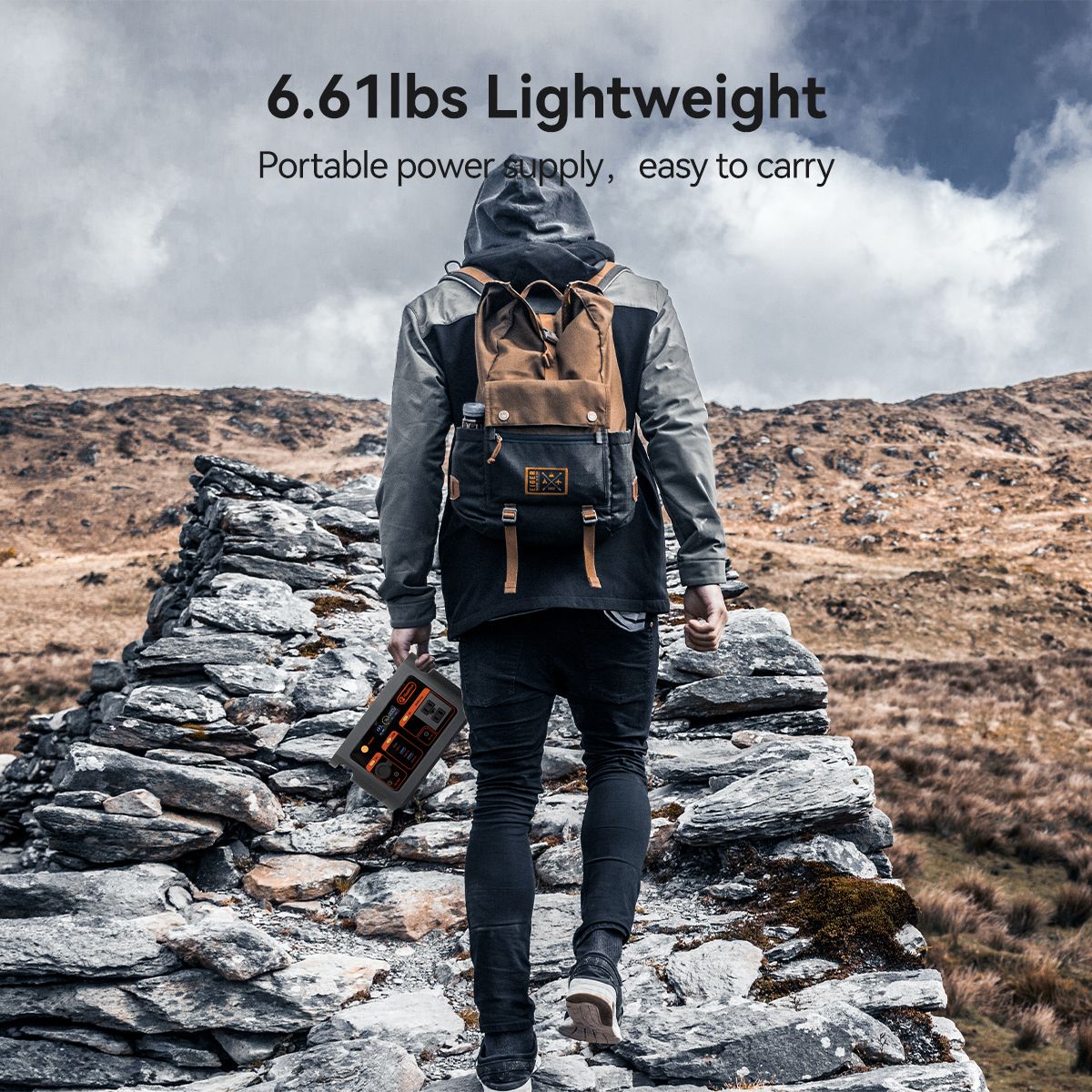 FF Flashfish E103 300W Portable Power Station, 179.2Wh LiFePO4 Battery Pack, Solar Generator with 300W (600W Surge) AC Outlets, Backup Power For Home - product view 7