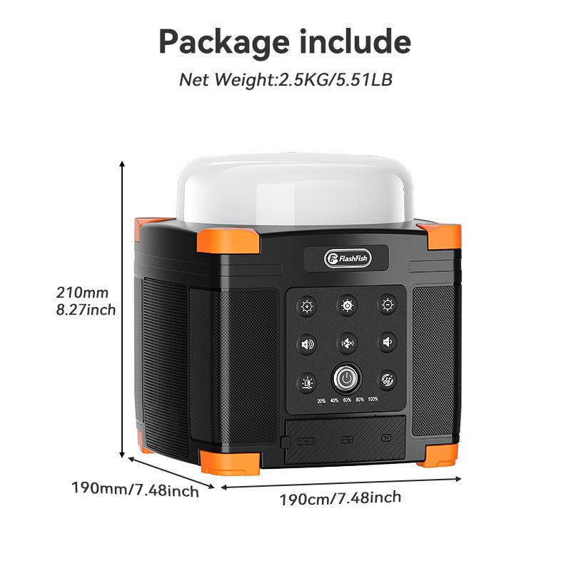 Flashfish FL9-A Multi-function Bluetooth Speaker | 56Wh Power Bank | Camping Light, 360° Surround Sound, USB-C, Bluetooth 5.0, 3-in-1 - product view 9