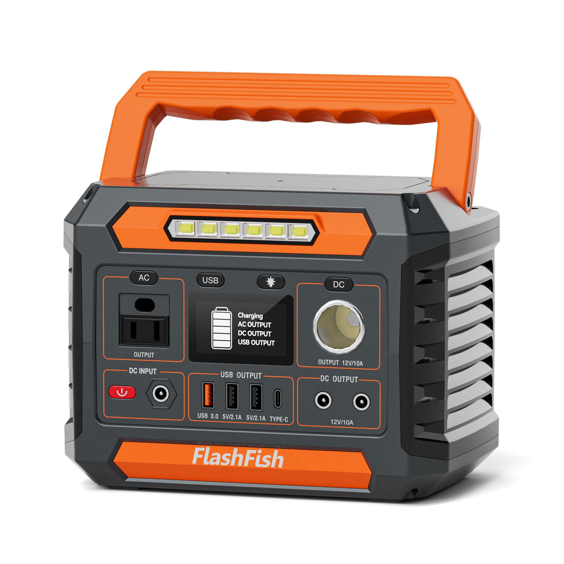 300W Portable Power Station, 230.88Wh /62400mAh Solar Generator, Regulated DC Output Backup Battery with AC Outlet, LED Light Power Station for CPAP