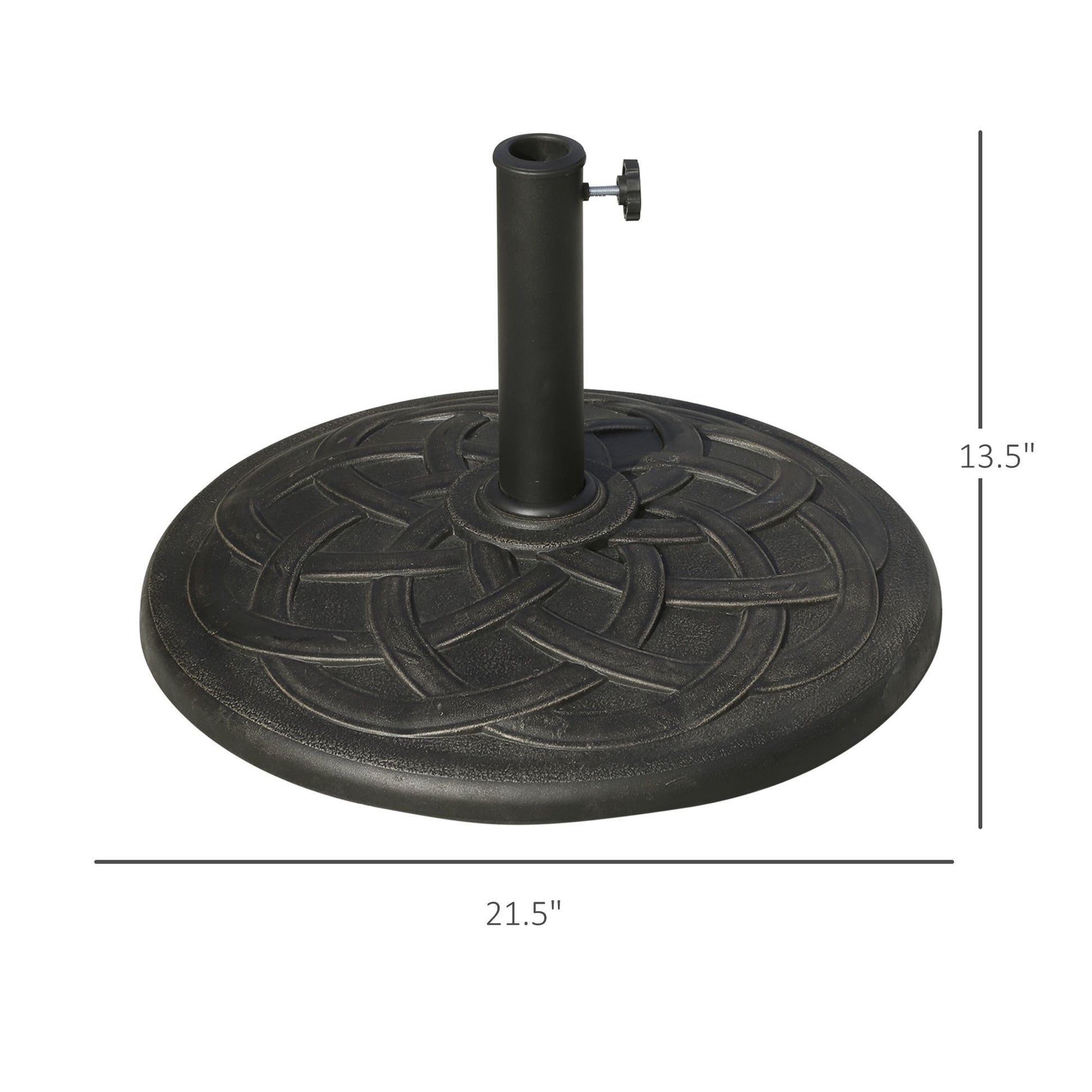 Outsunny 22 in 42 lb Resin Patio Umbrella Base, Bronze
