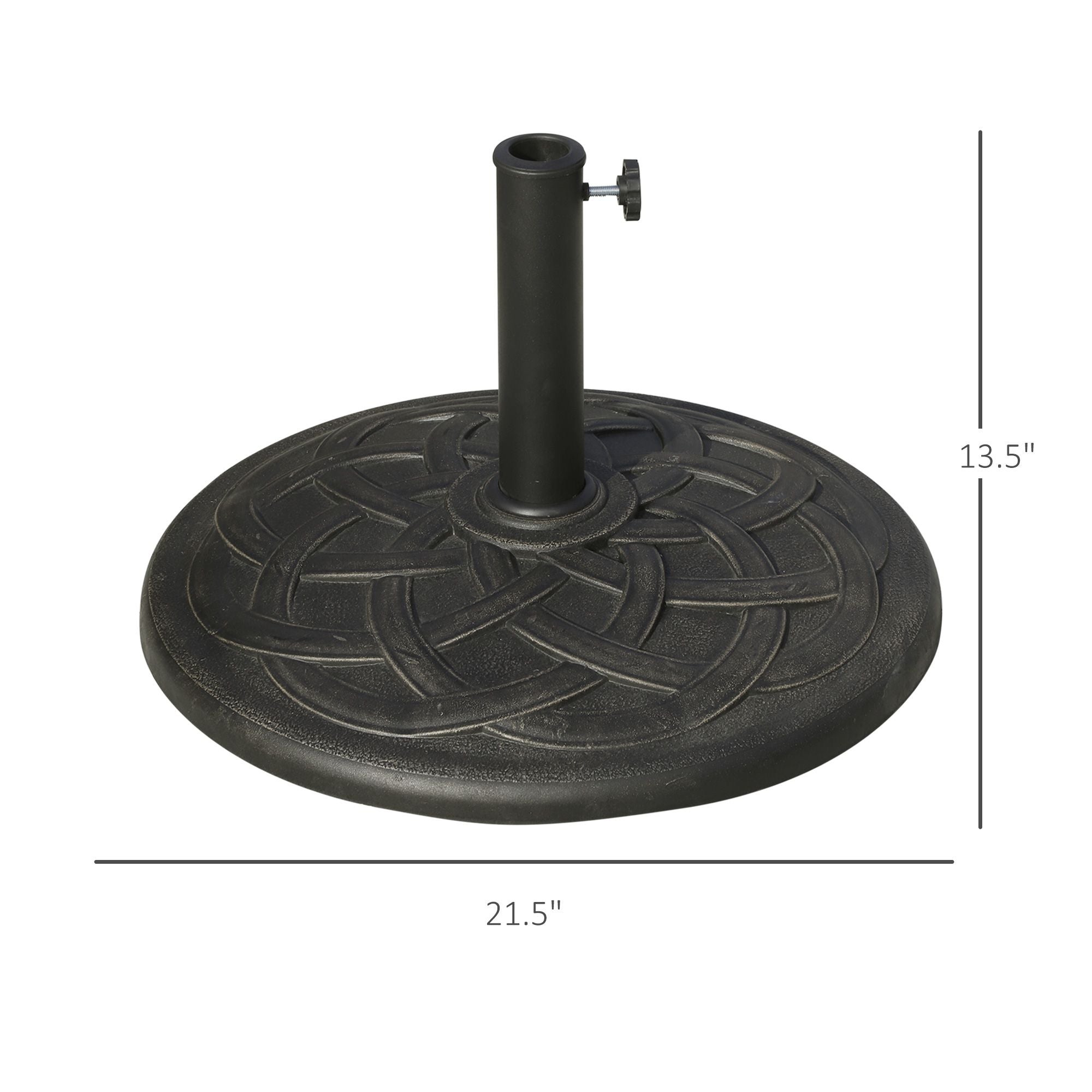 Outsunny 22 in 42 lb Resin Patio Umbrella Base, Bronze