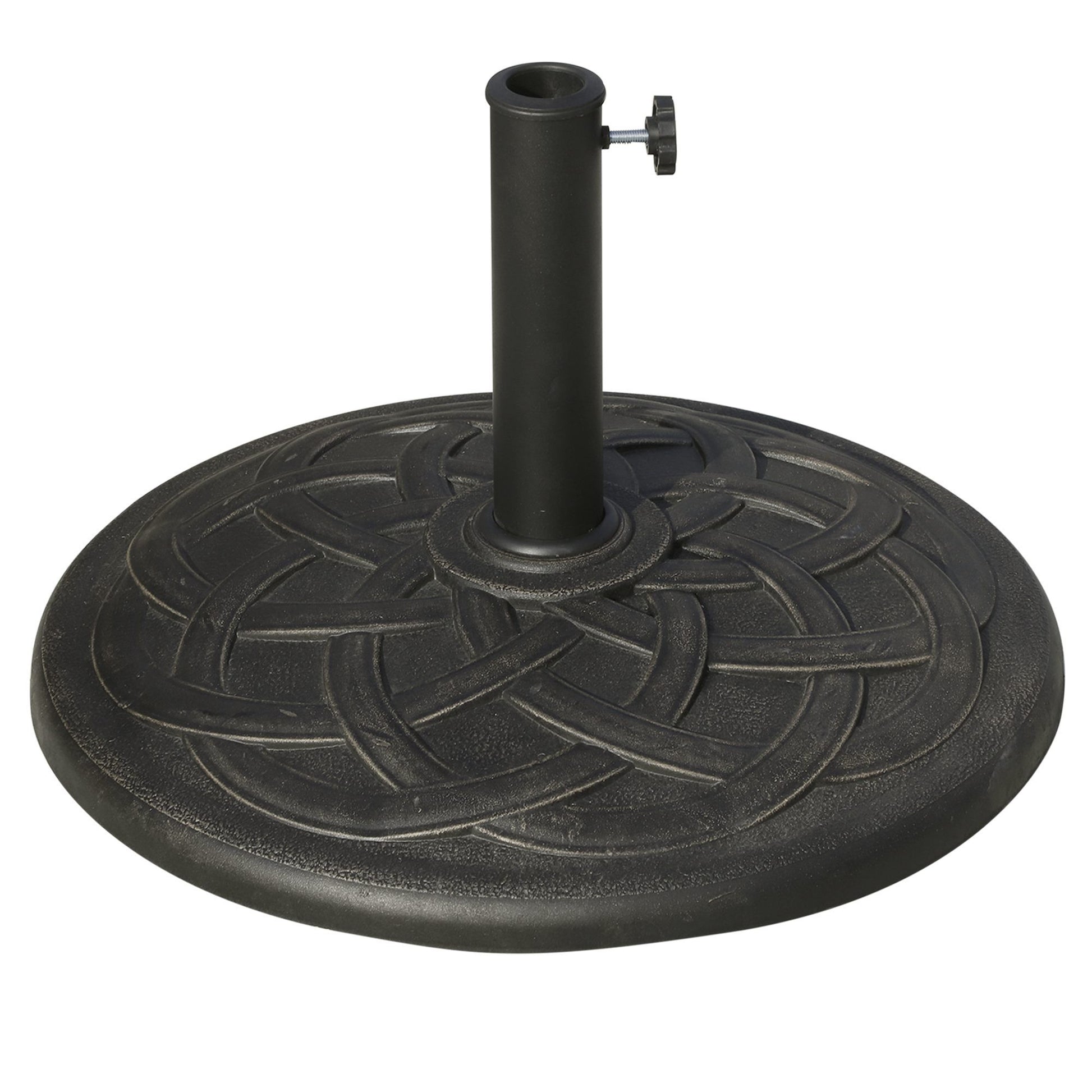 Outsunny 22 in 42 lb Resin Patio Umbrella Base, Bronze