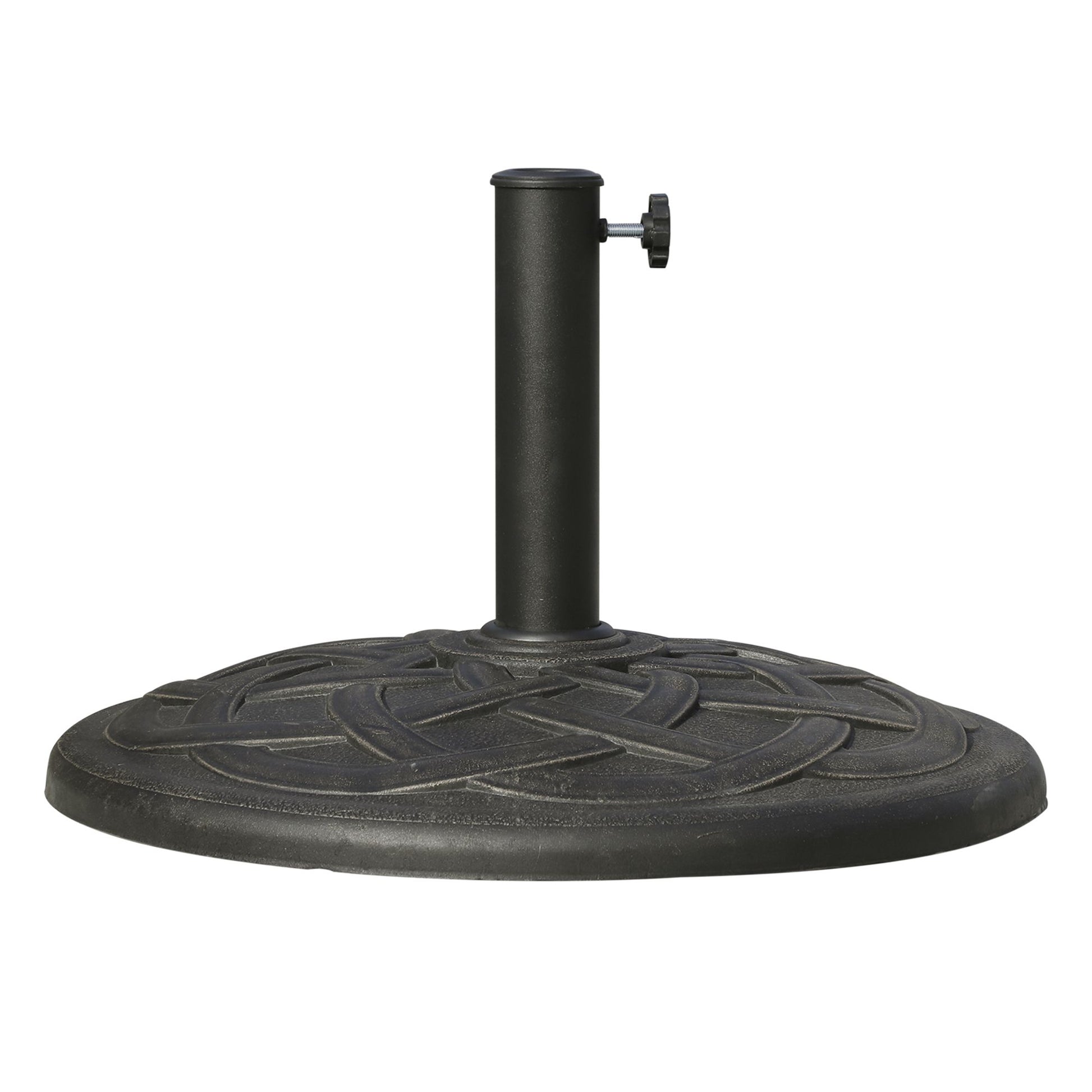 Outsunny 22 in 42 lb Resin Patio Umbrella Base, Bronze