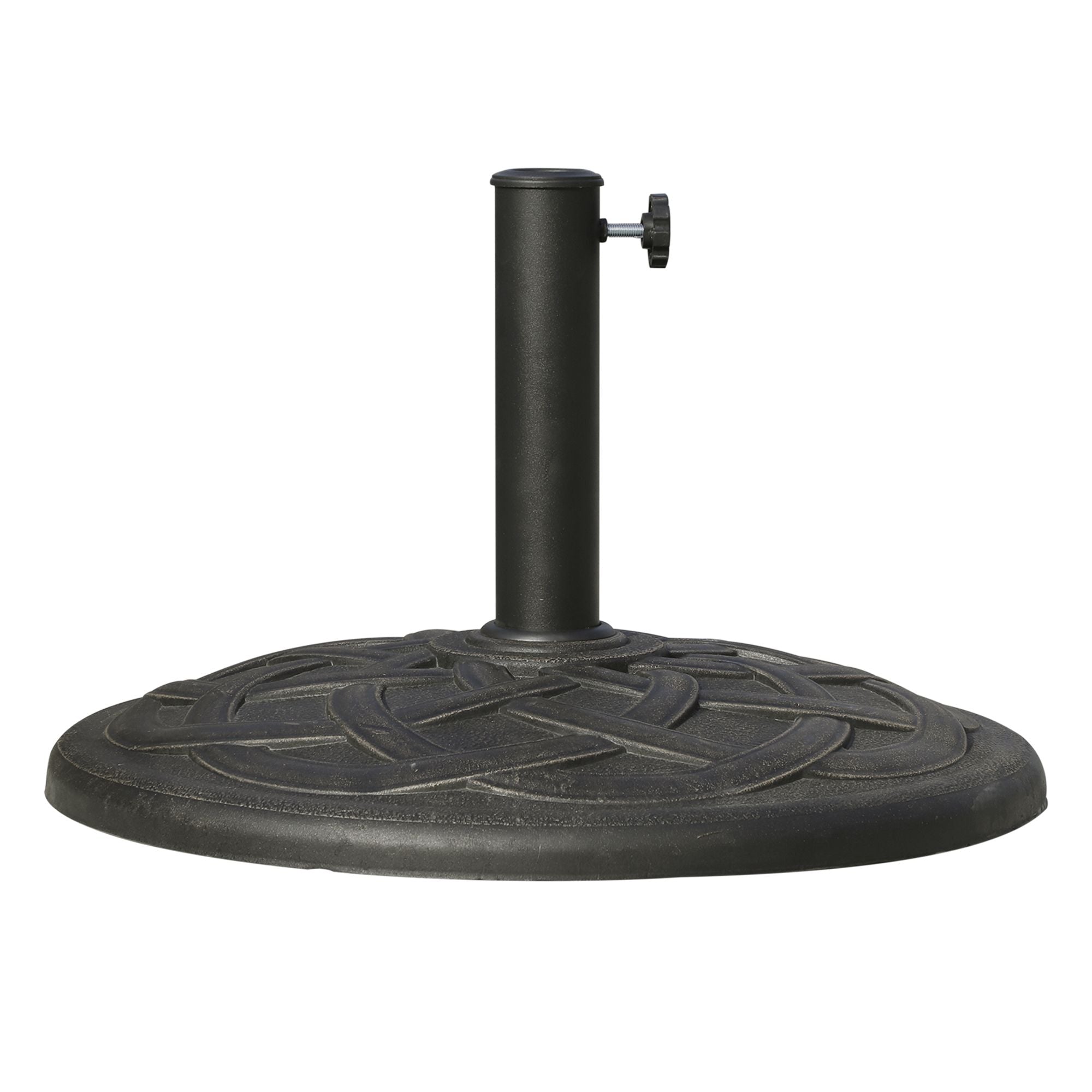 Outsunny 22 in 42 lb Resin Patio Umbrella Base, Bronze