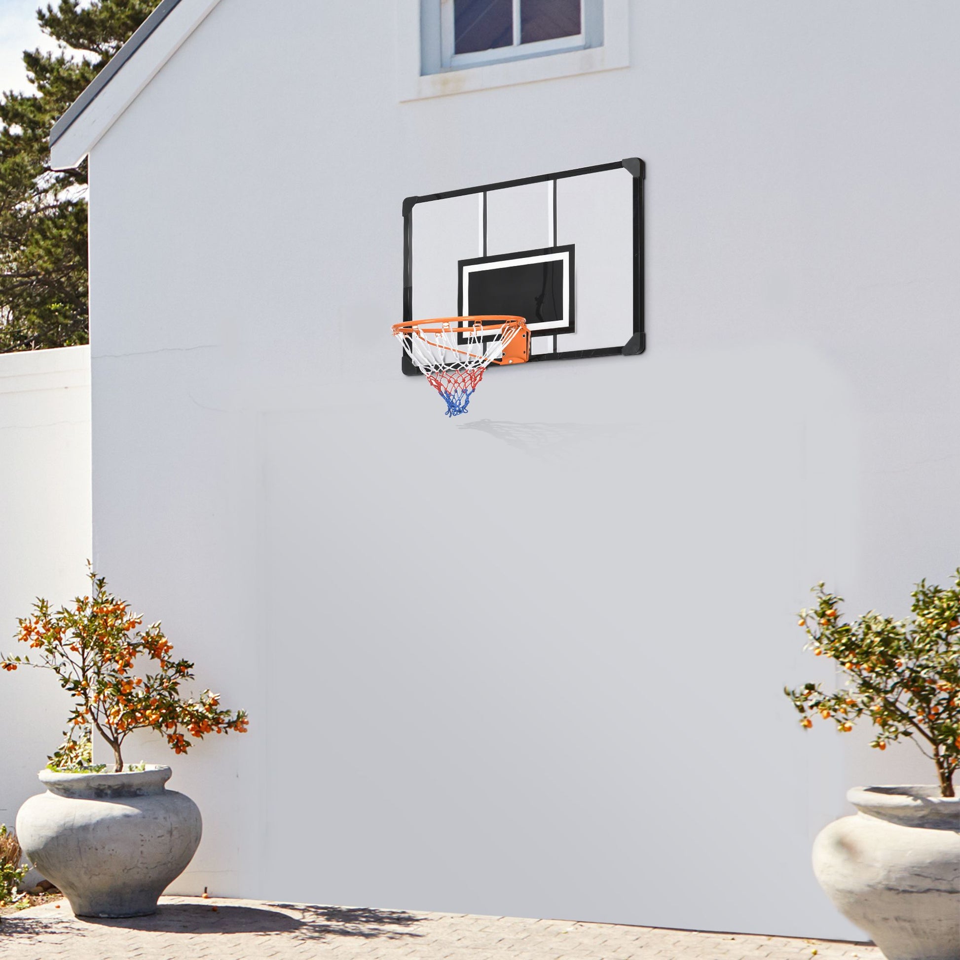 Soozier Wall-Mounted Basketball Hoop with 45 x 29 in Backboard - product view 2