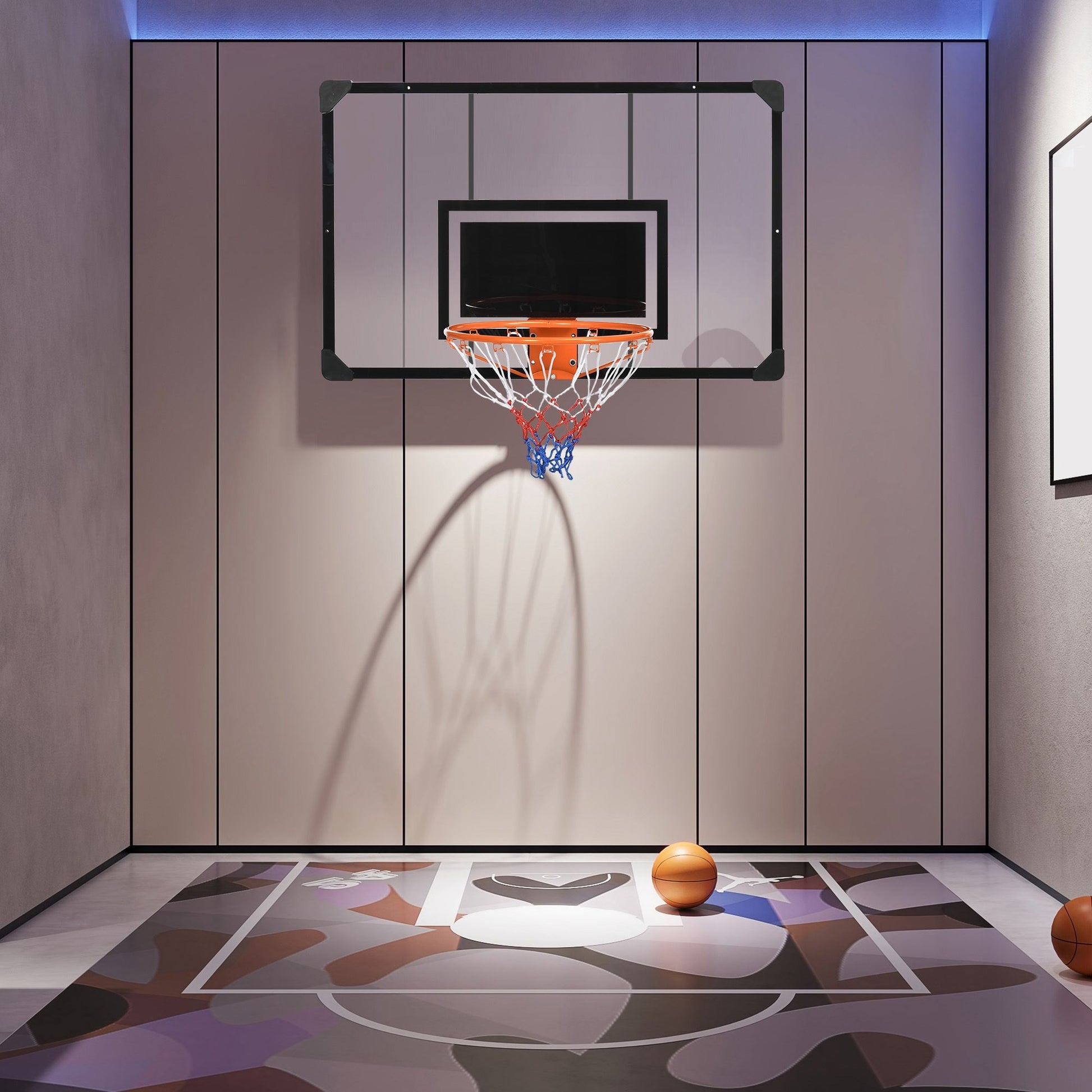Soozier Wall-Mounted Basketball Hoop with 45 x 29 in Backboard - product view 10