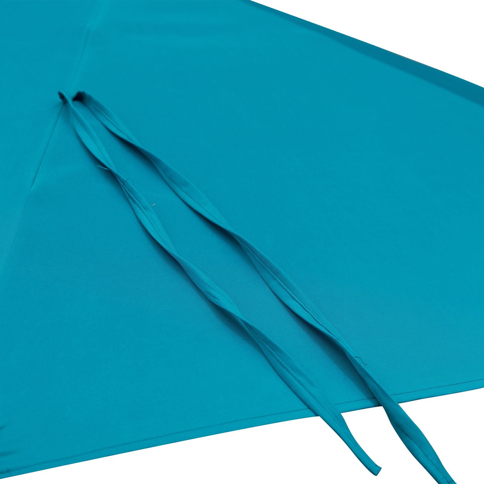 Outsunny 15 ft Rectangular Double-Canopy Patio Umbrella with Base, Blue