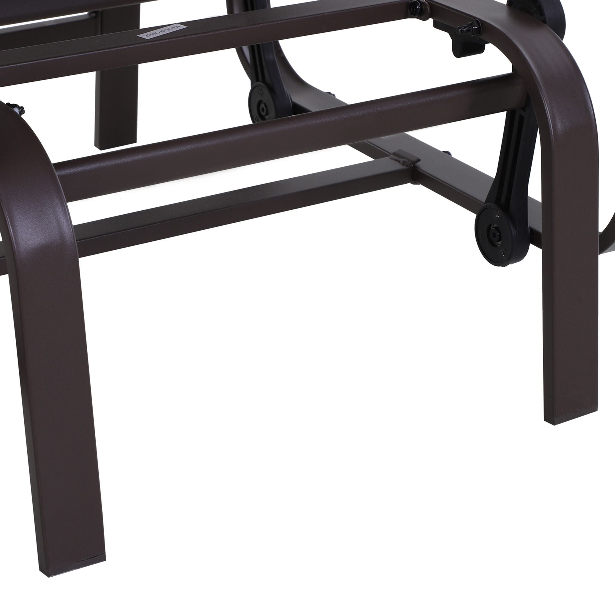 Outsunny 1-Person Outdoor Glider Chair with High Back, Brown