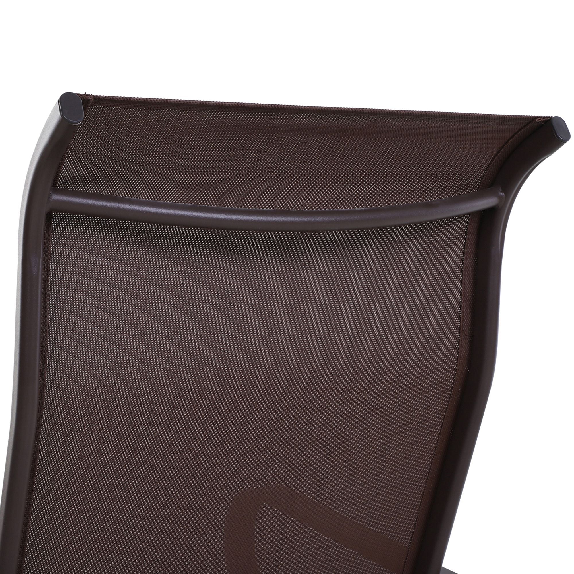 Outsunny 1-Person Outdoor Glider Chair with High Back, Brown
