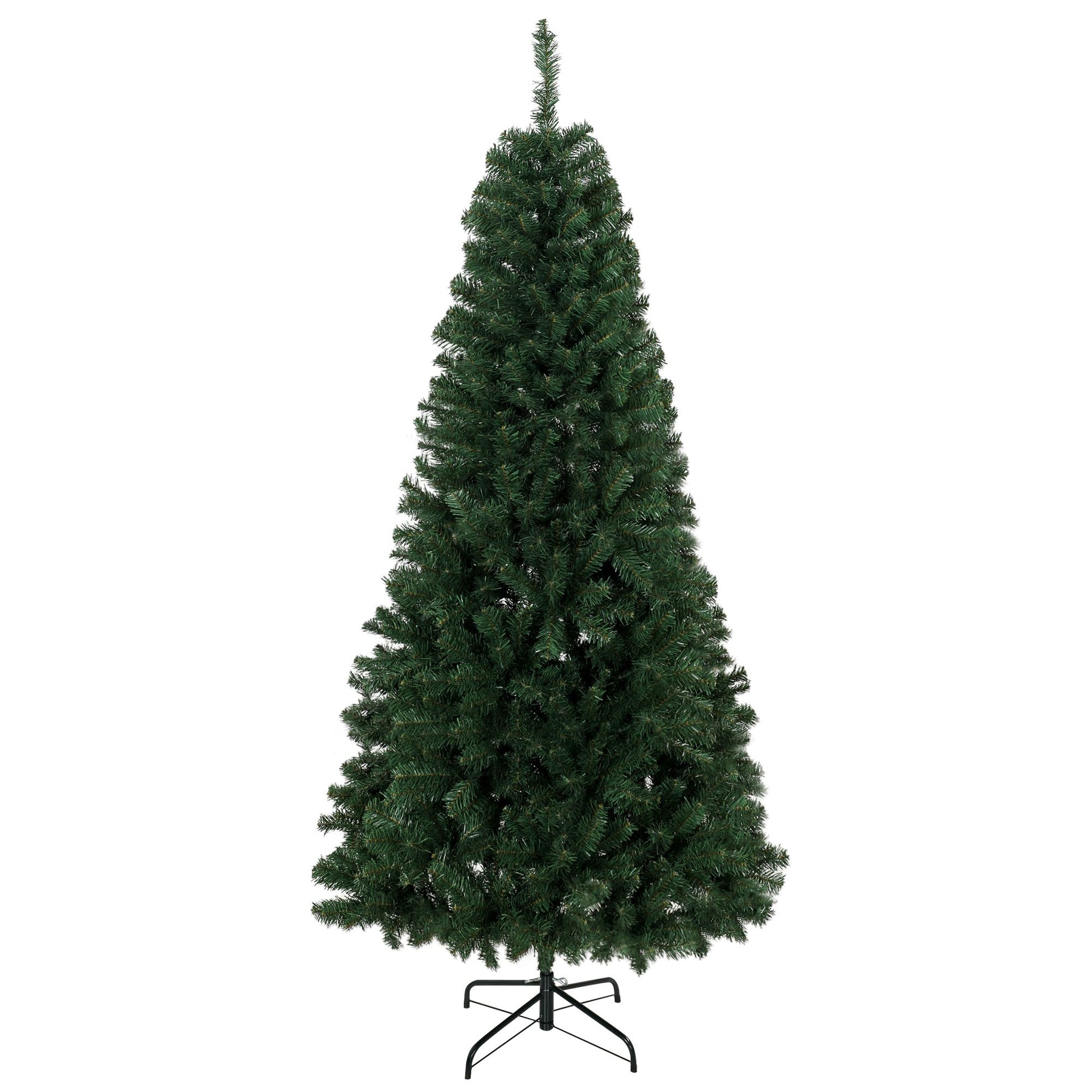 HOMCOM 7.5 ft Norway Spruce Artificial Christmas Tree, Green
