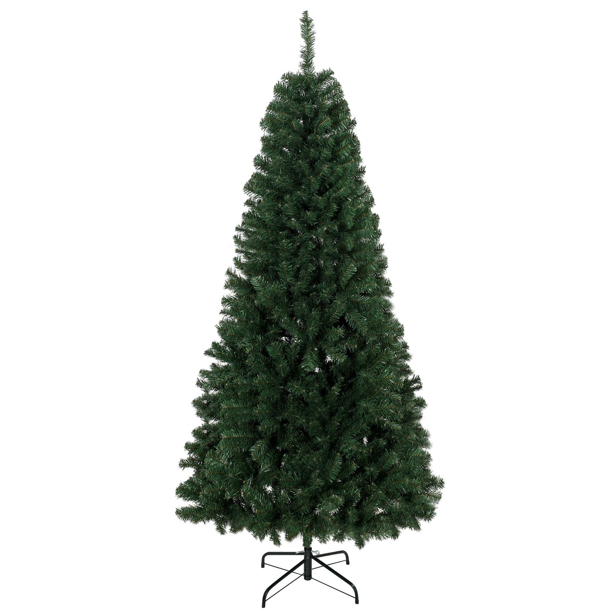 HOMCOM 7.5 ft Norway Spruce Artificial Christmas Tree, Green