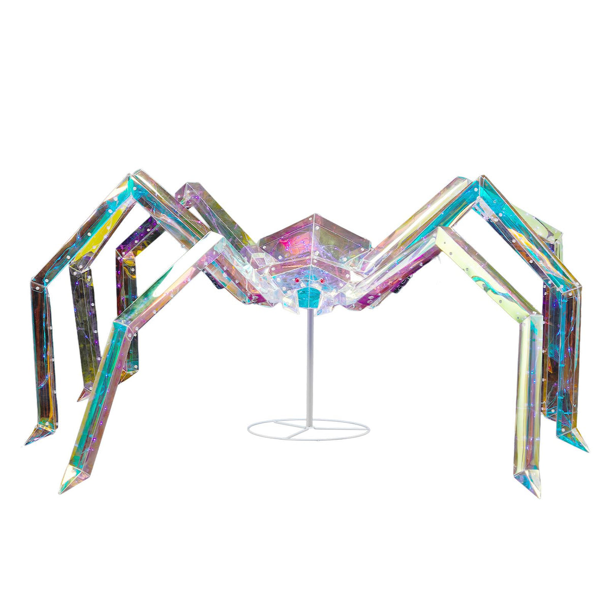 3FT Halloween Decorations Light Up Spider, Outdoor Halloween Decor Lighted Iridescent Spider, Weather Proof Pre-lit Spider with 340 LED Lights, for - product view 3