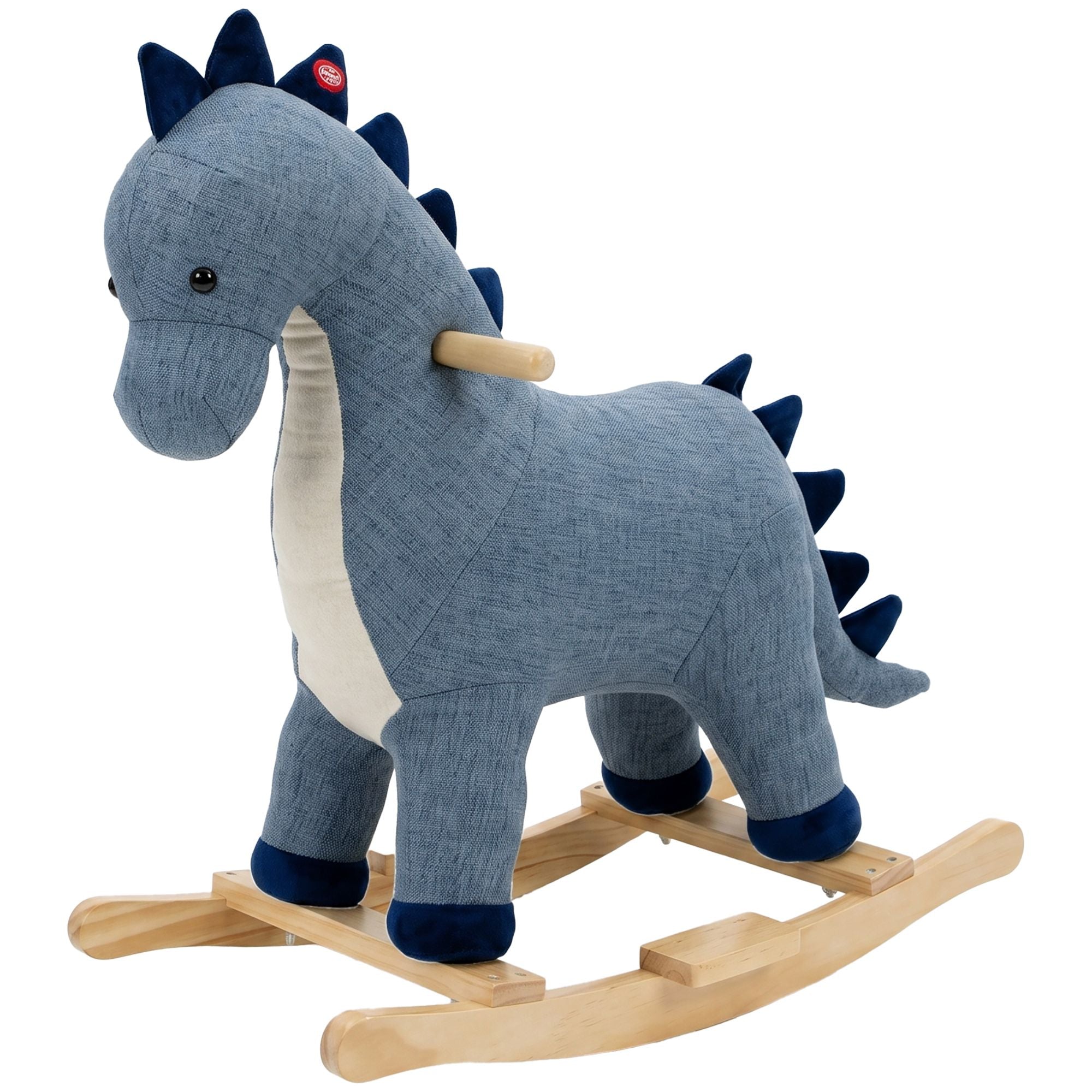 Qaba Dinosaur Rocking Horse with Sound for Toddlers, Dark Blue - product view 1