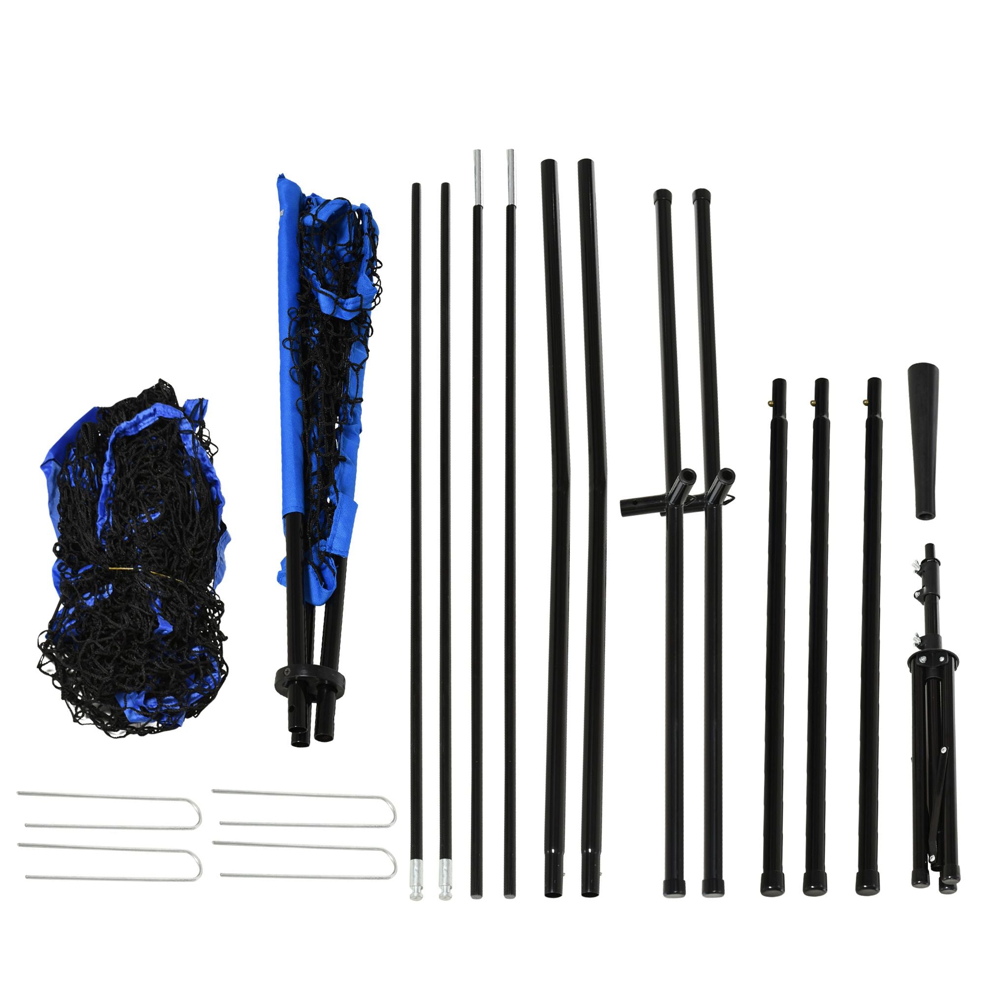 Soozier 7.5 x 7 ft Baseball Practice Net Set with Ball Caddy, Blue - product view 8