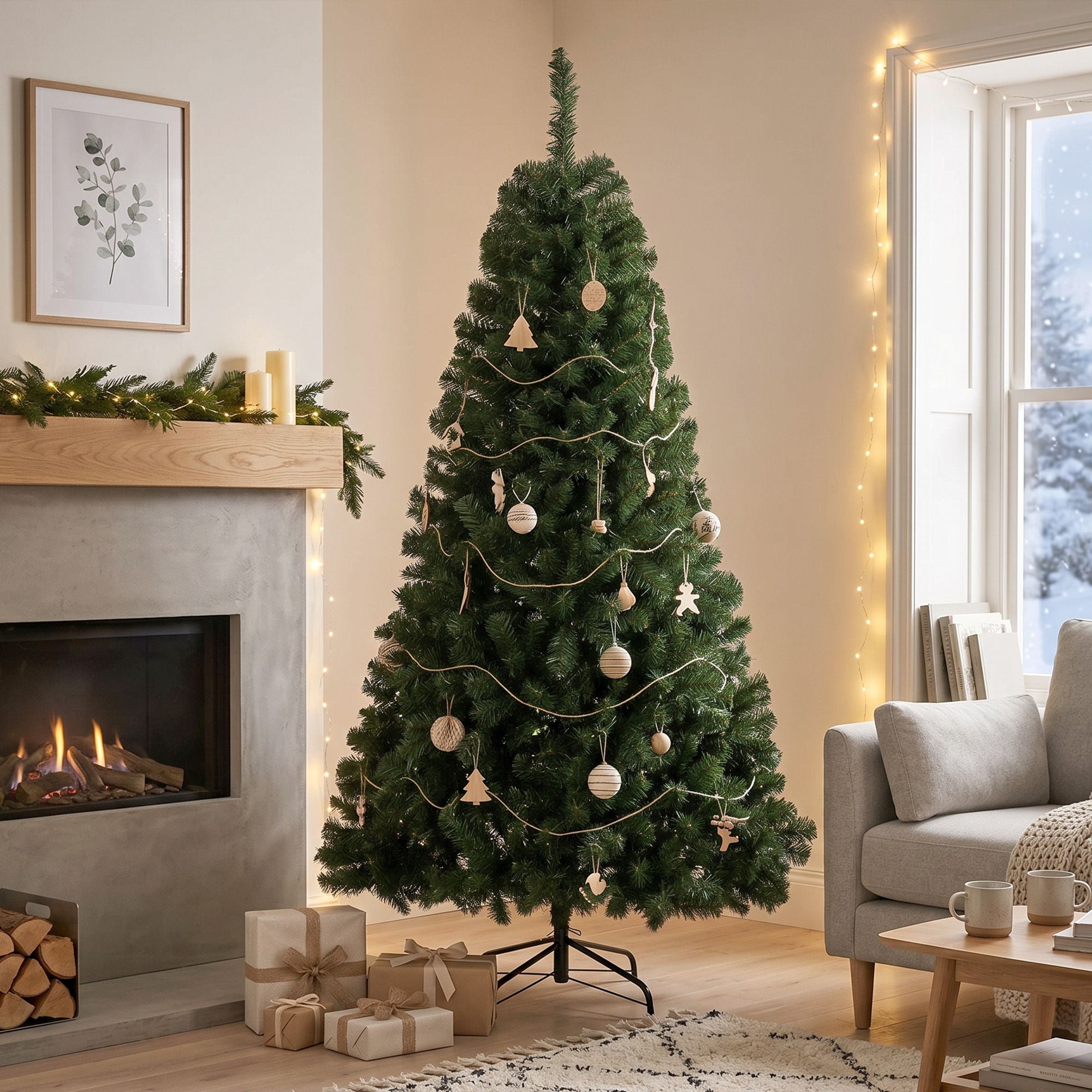HOMCOM 6 ft Norway Spruce Artificial Christmas Tree, Green