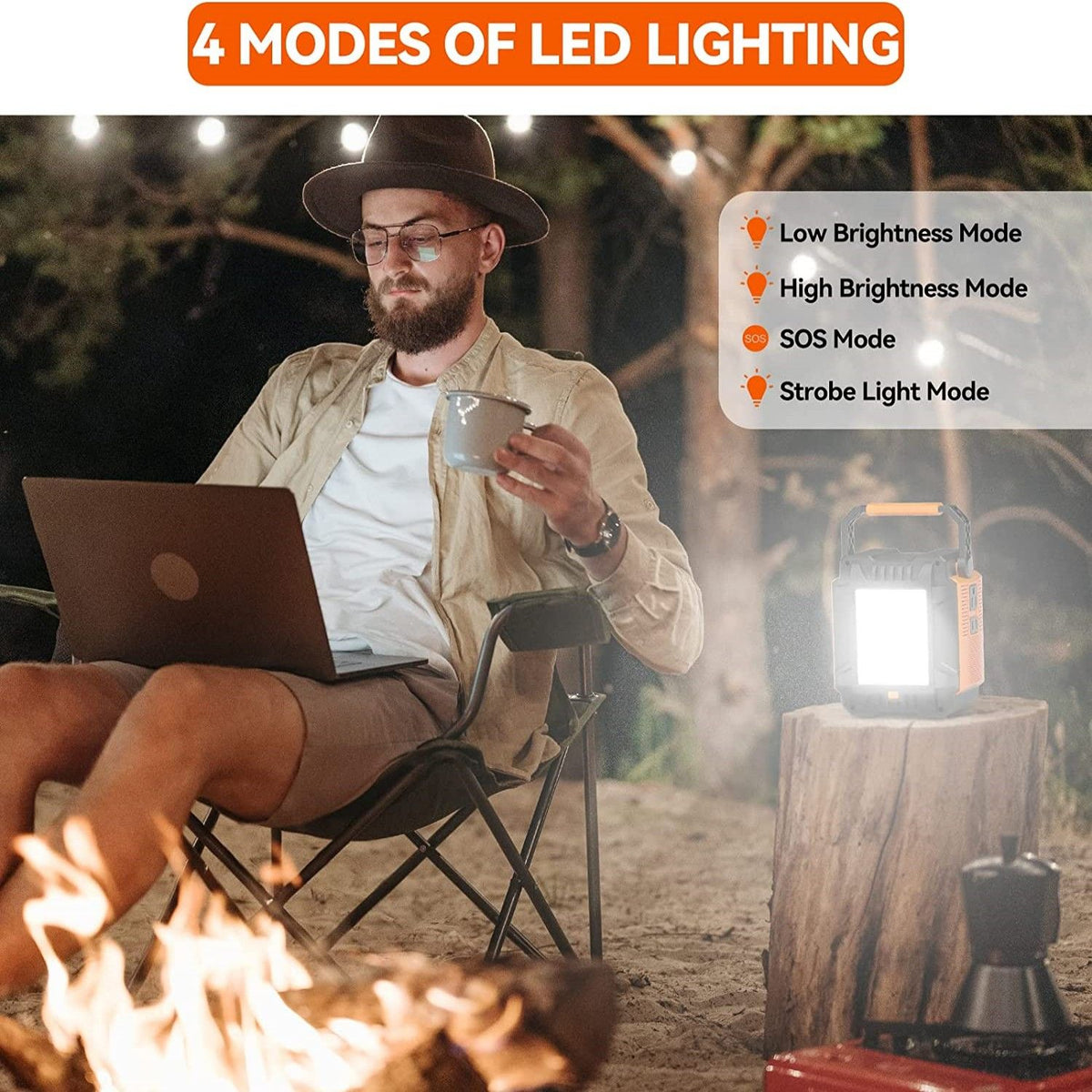200W (Peak 400W) Portable Power Station with 60W Solar Panel,Power Backup Lithium Battery 172.8Wh Power Supply withAC Outlet DC Port USB QC3.0 Solar - product view 5