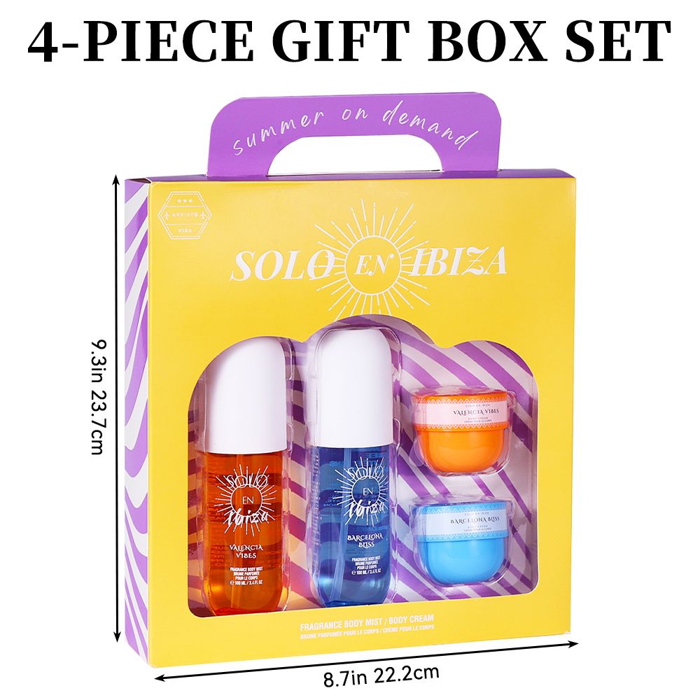 Scented Body & Hair Mist and Cream 4-Piece Travel Gift Set - product view 2