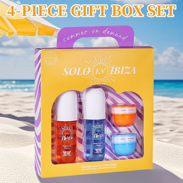 Scented Body & Hair Mist and Cream 4-Piece Travel Gift Set