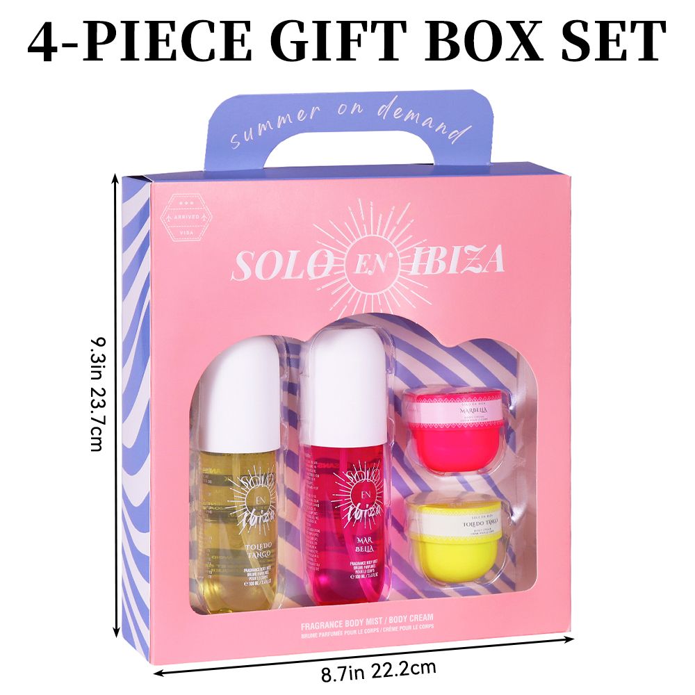 Scented Body & Hair Mist and Cream 4-Piece Travel Gift Set - product view 7