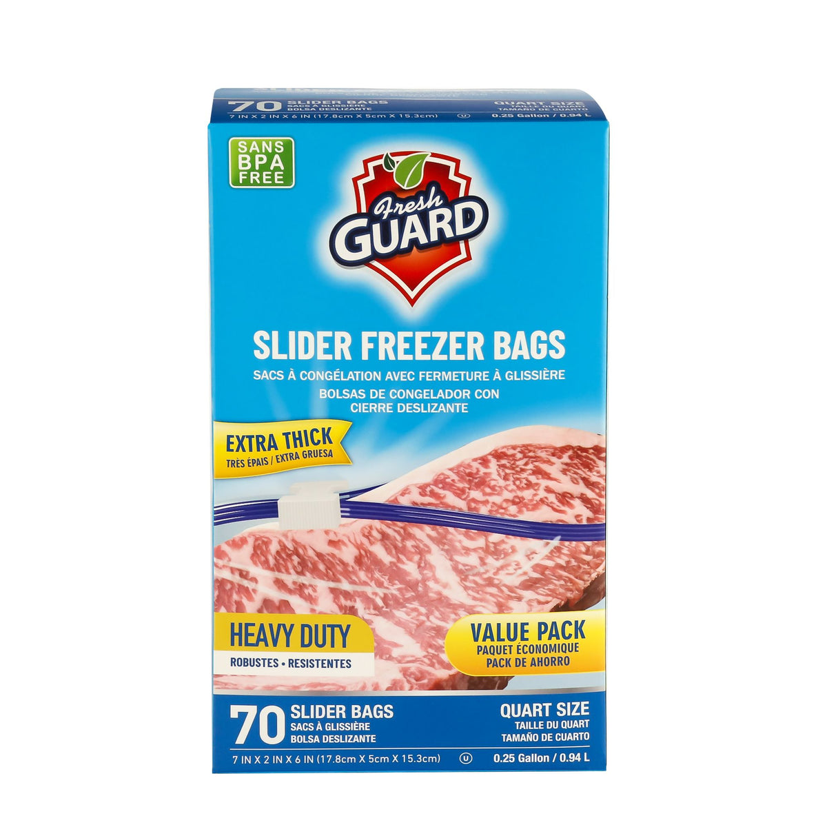 70-Count Heavy-Duty Slider Food Storage Bags - product view 2