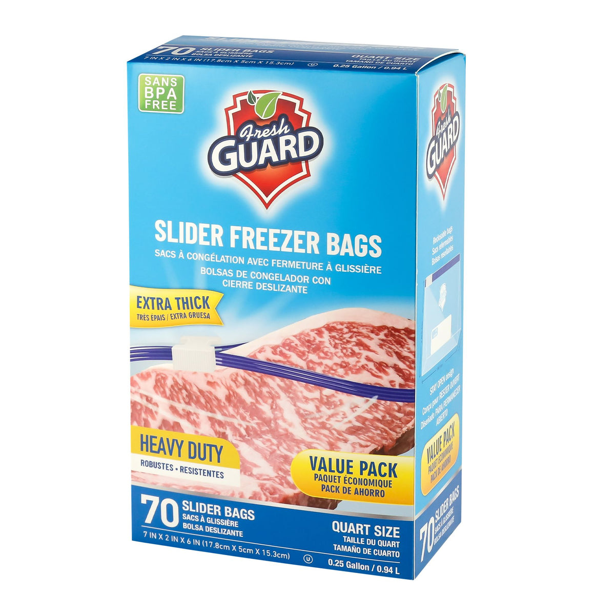 70-Count Heavy-Duty Slider Food Storage Bags - product view 3