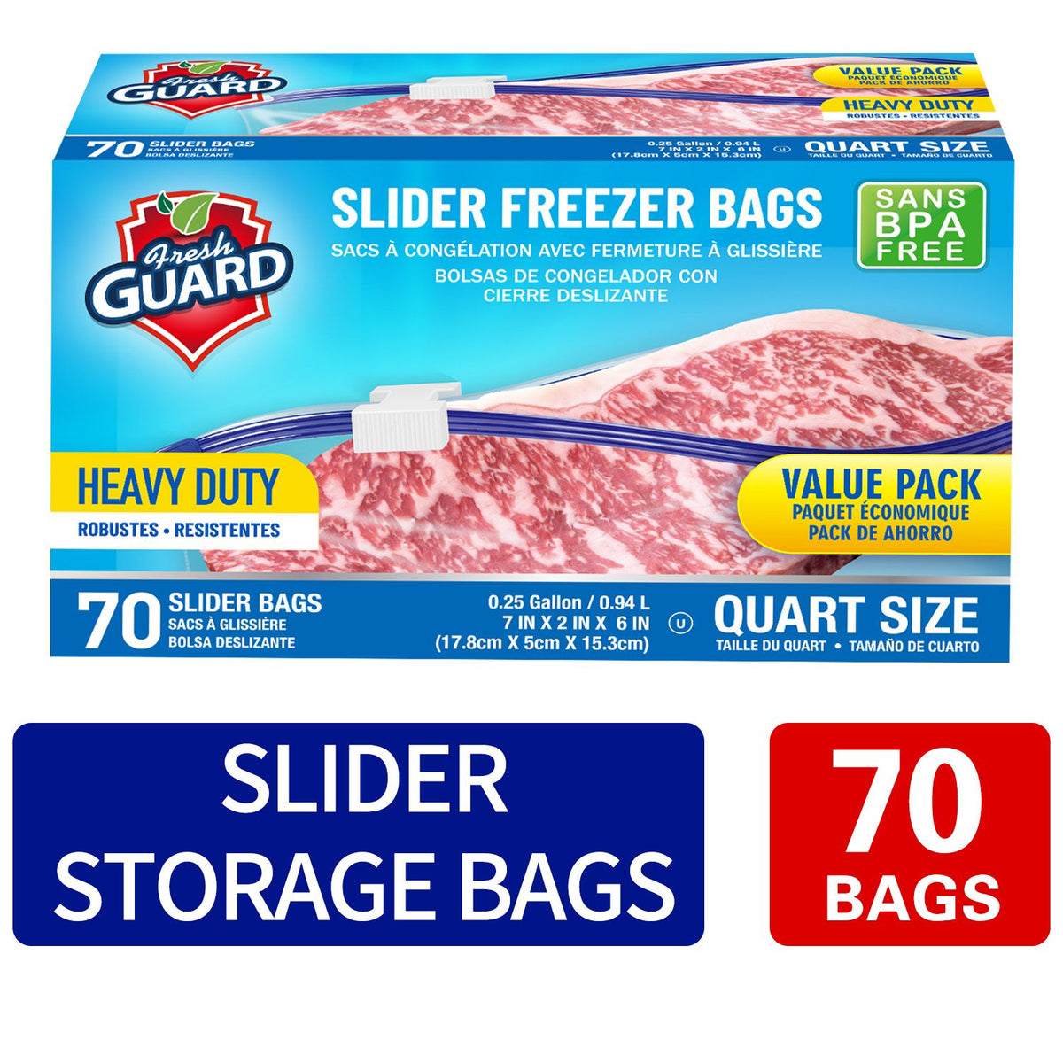 70-Count Heavy-Duty Slider Food Storage Bags - product view 12