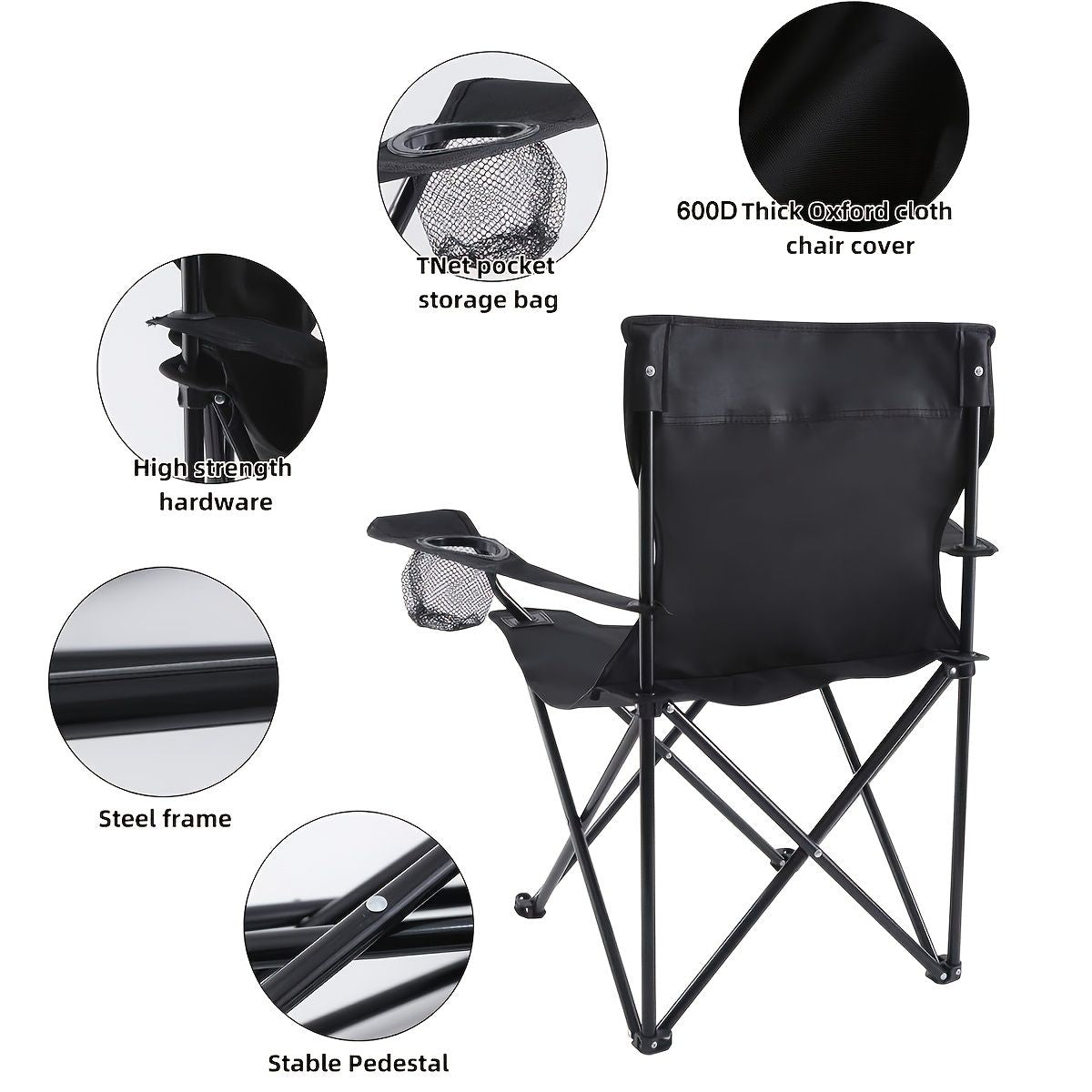 8-Pack Quick-Open Outdoor Folding Chairs - product view 2