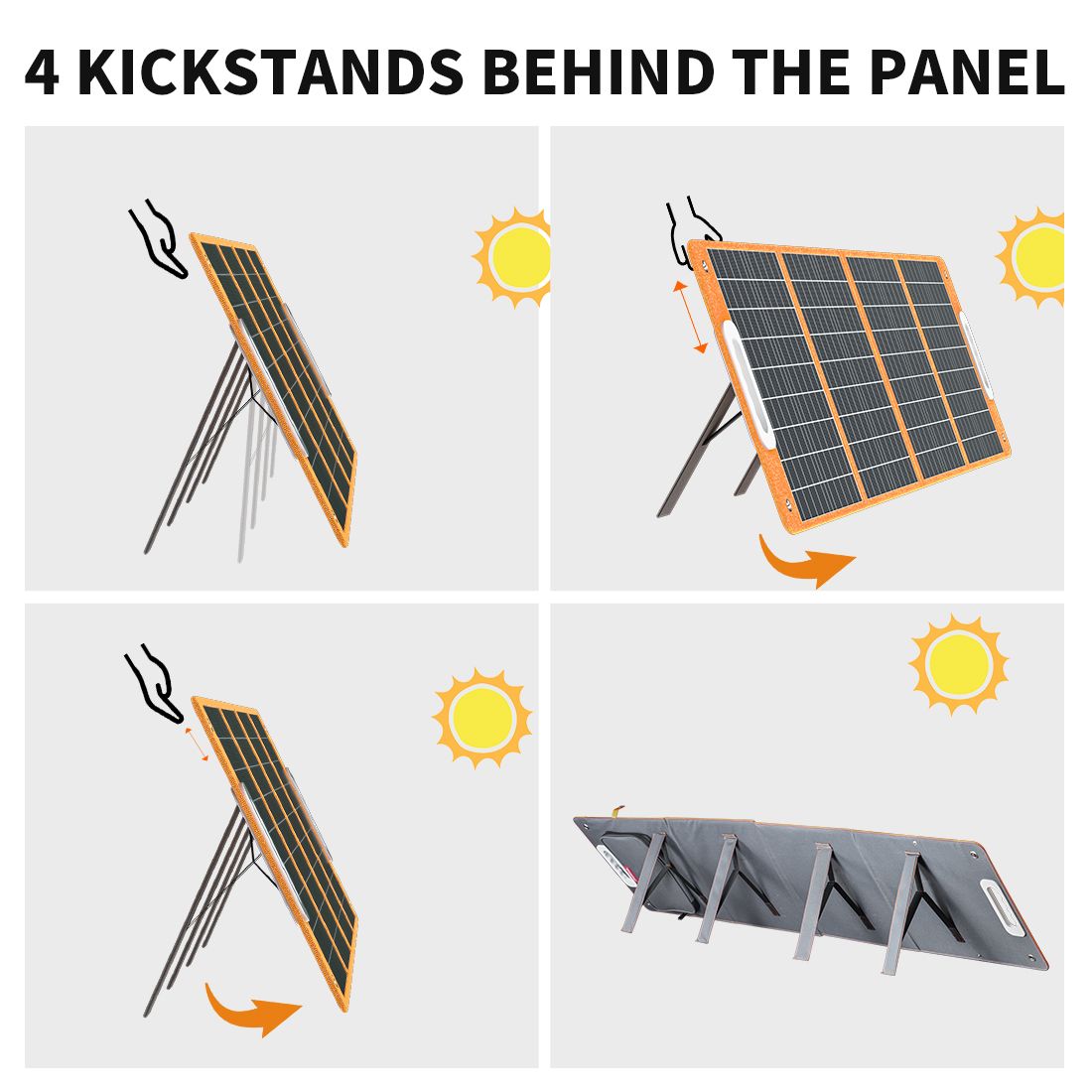 300W Power Station & 100W Foldable Solar Panel, Li-Ion Battery Bank with AC/USB/DC Outputs, 230.88Wh Solar Generator For Camping with18V/100W - product view 10